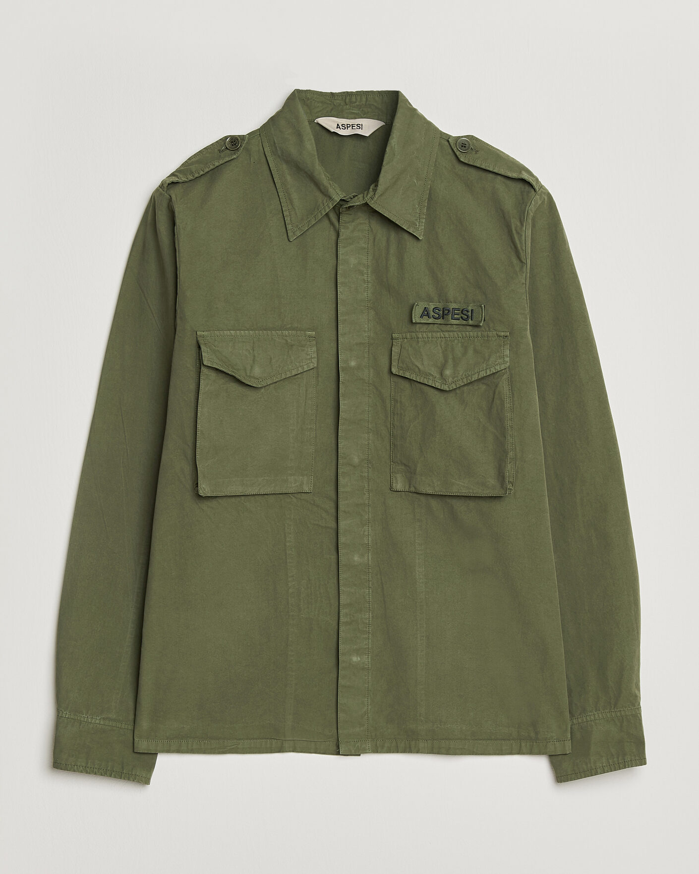 Uomini | Giacche | Aspesi | Cotton Field Shirt Olive