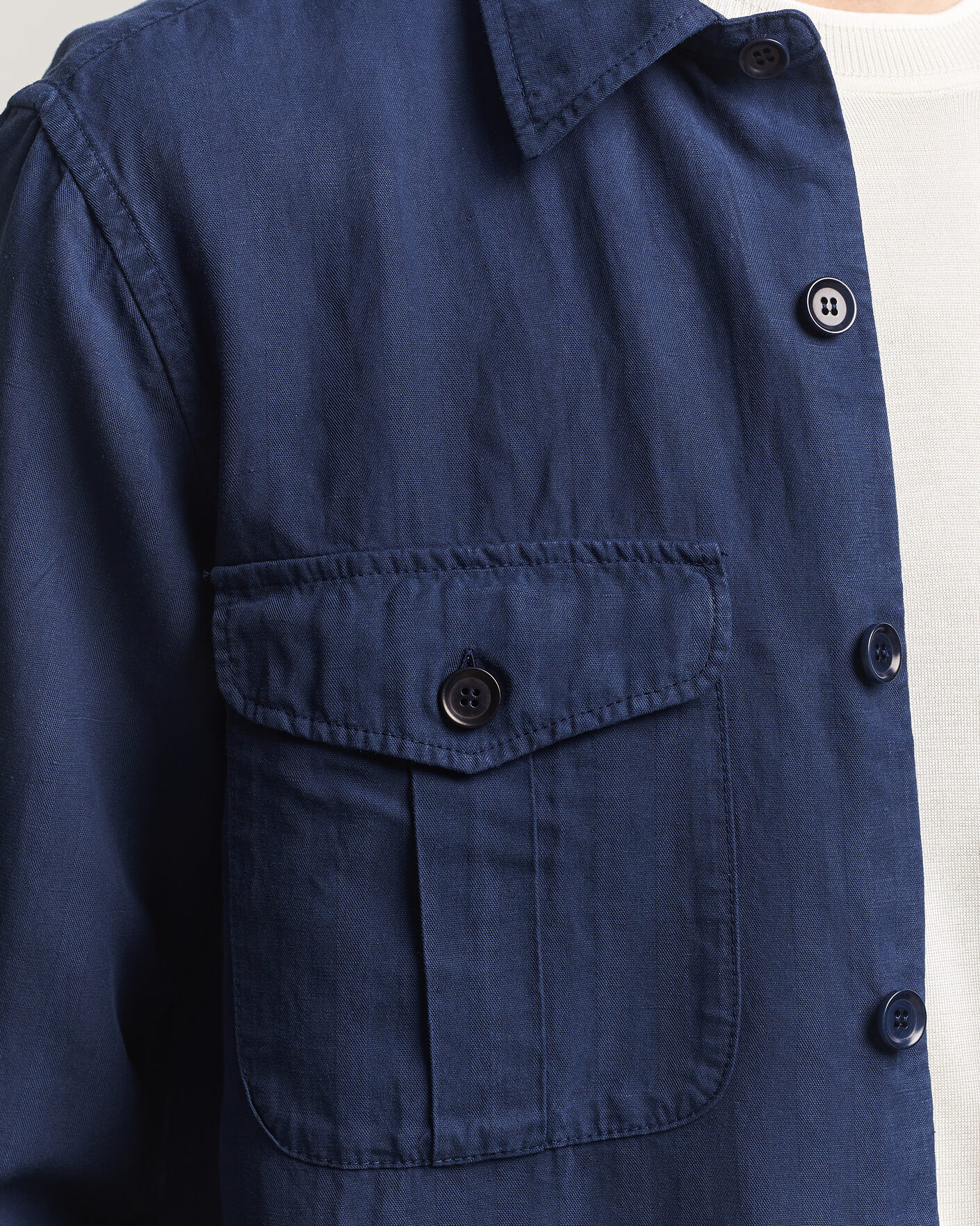 Uomini | Camicie | Aspesi | Double Pocket Overshirt Navy