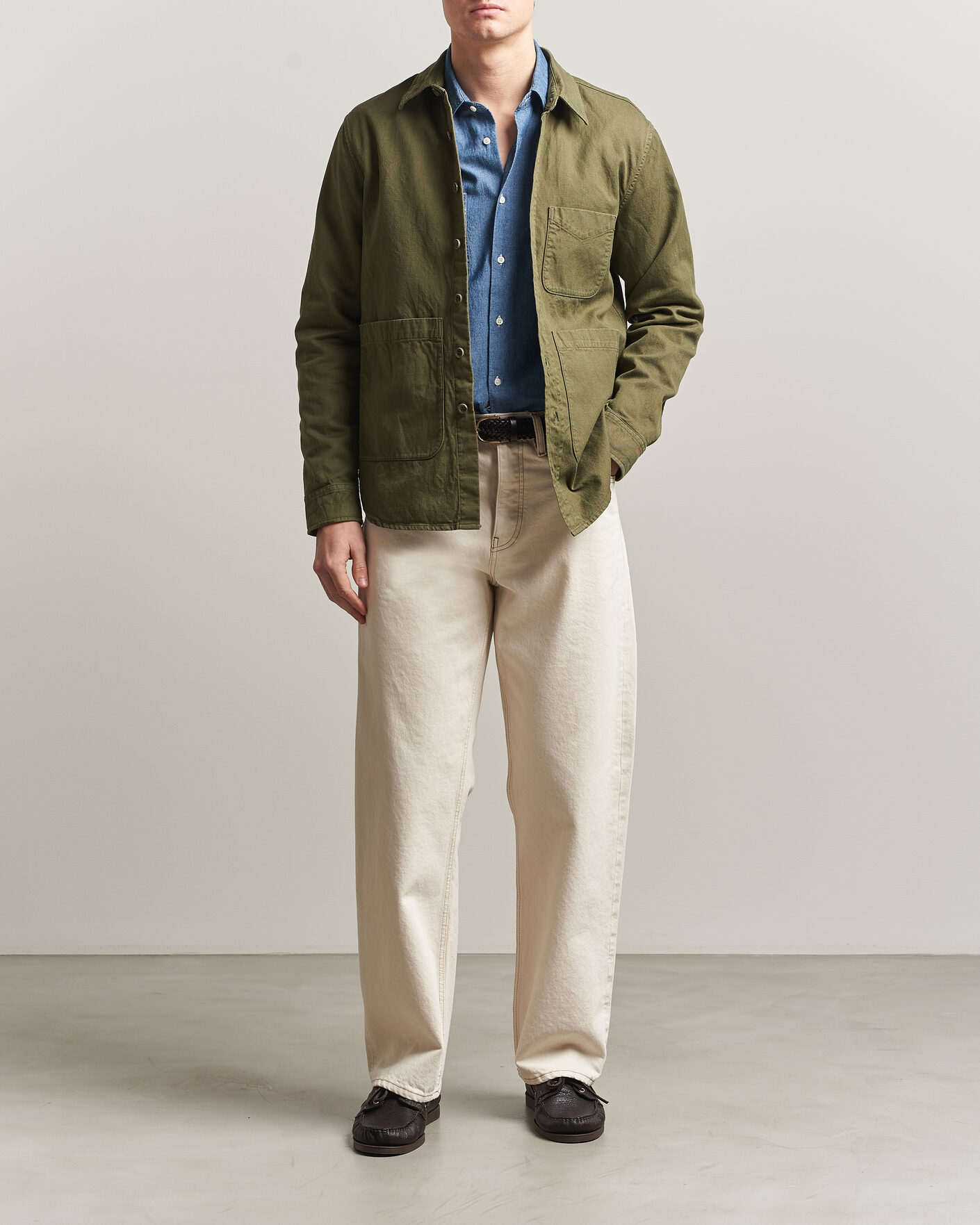 Uomini | Giacche | Aspesi | Garment Dyed Utility Shirt Military
