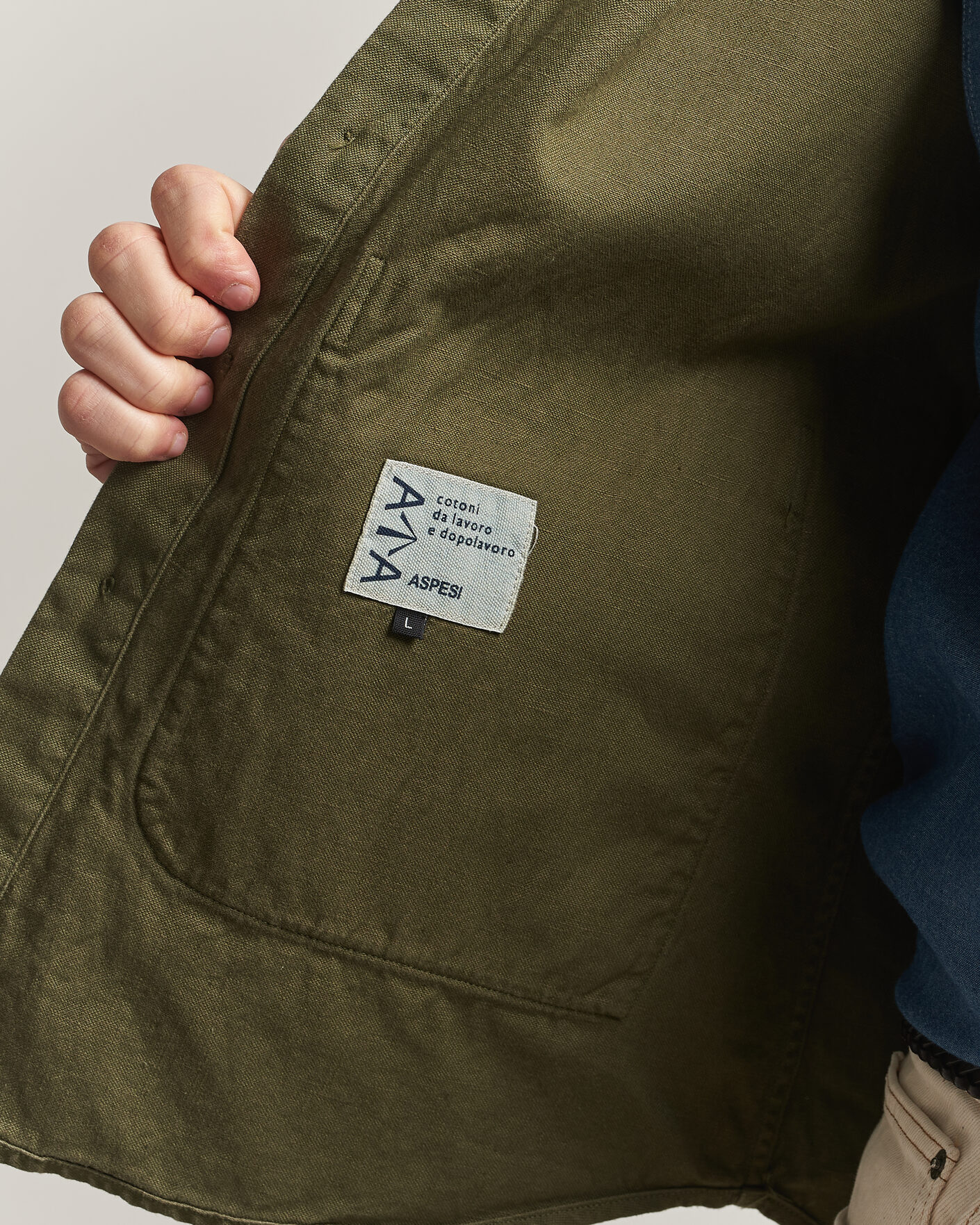 Uomini | Giacche | Aspesi | Garment Dyed Utility Shirt Military