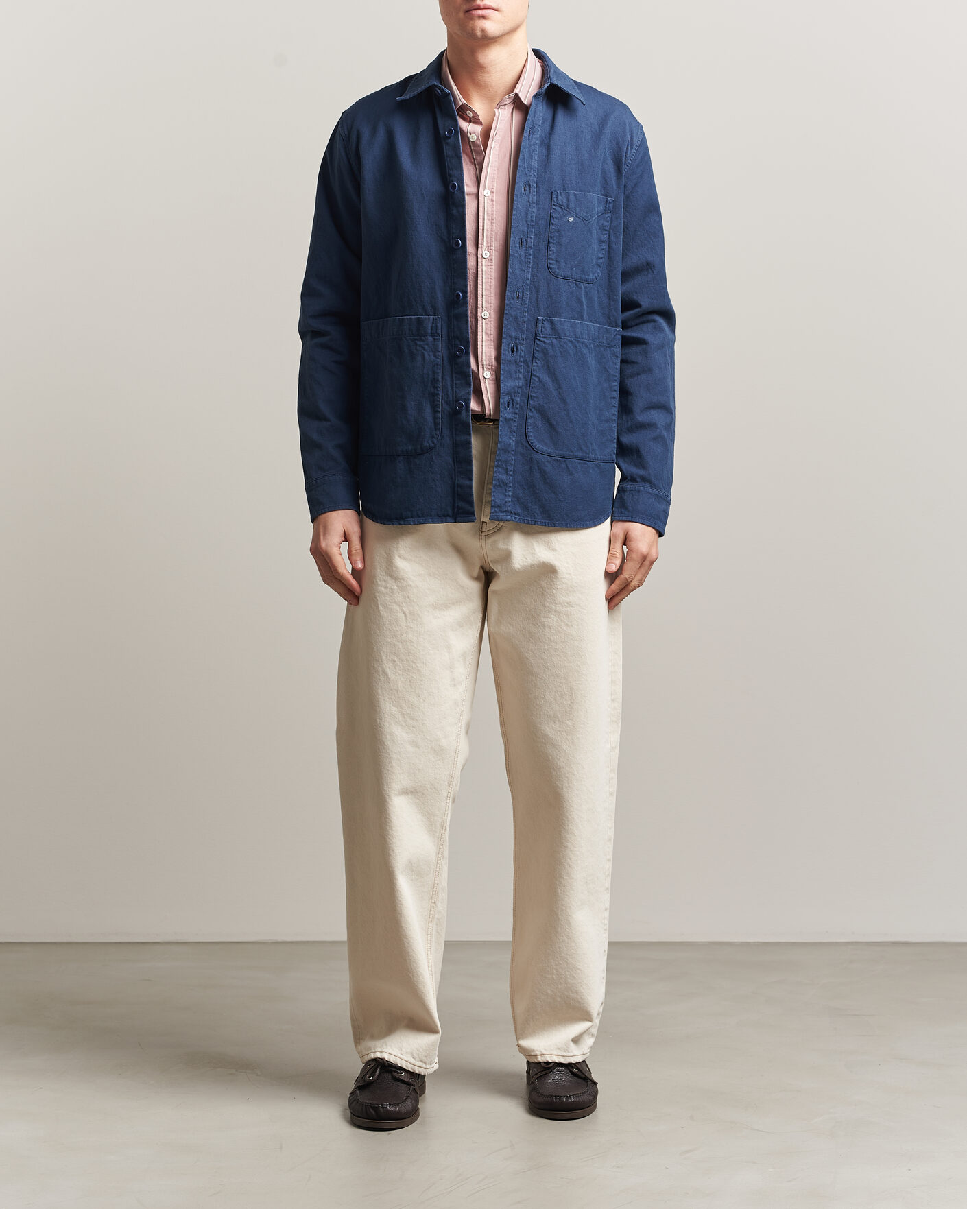 Uomini | Giacche | Aspesi | Garment Dyed Utility Shirt Dark Blue