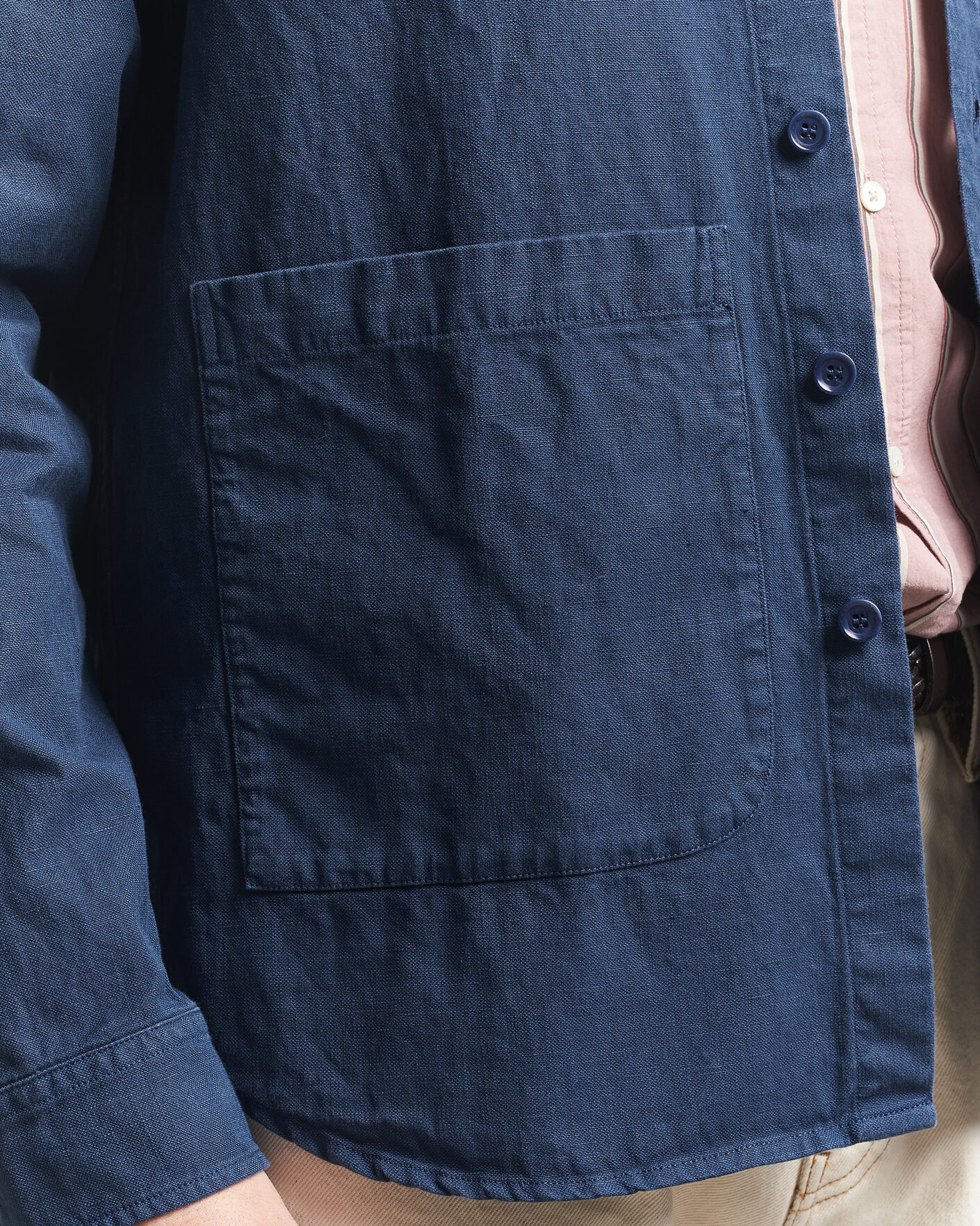 Uomini | Giacche | Aspesi | Garment Dyed Utility Shirt Dark Blue