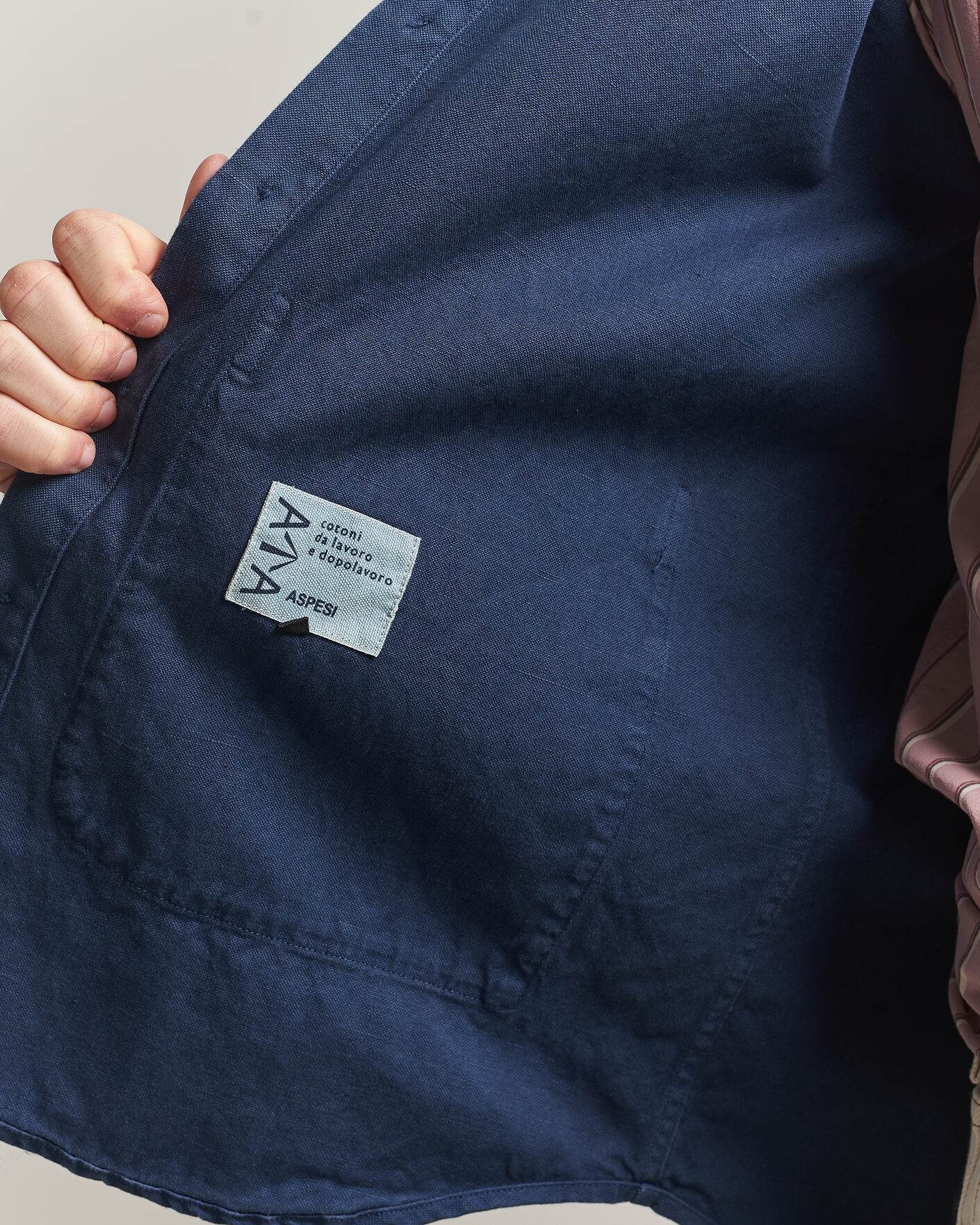 Uomini | Giacche | Aspesi | Garment Dyed Utility Shirt Dark Blue