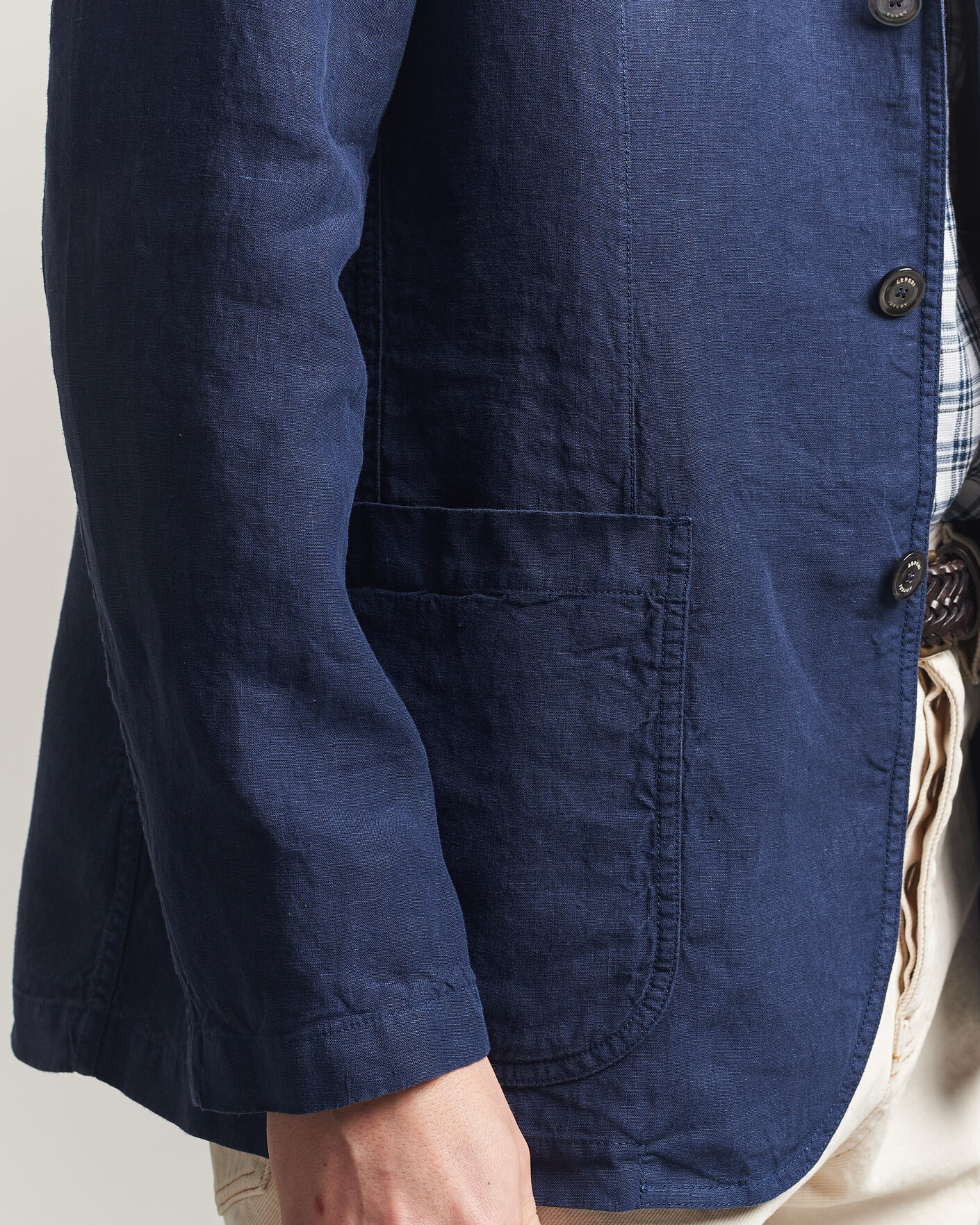 Uomini | Blazers | Aspesi | Samuraki Linen Blazer Navy