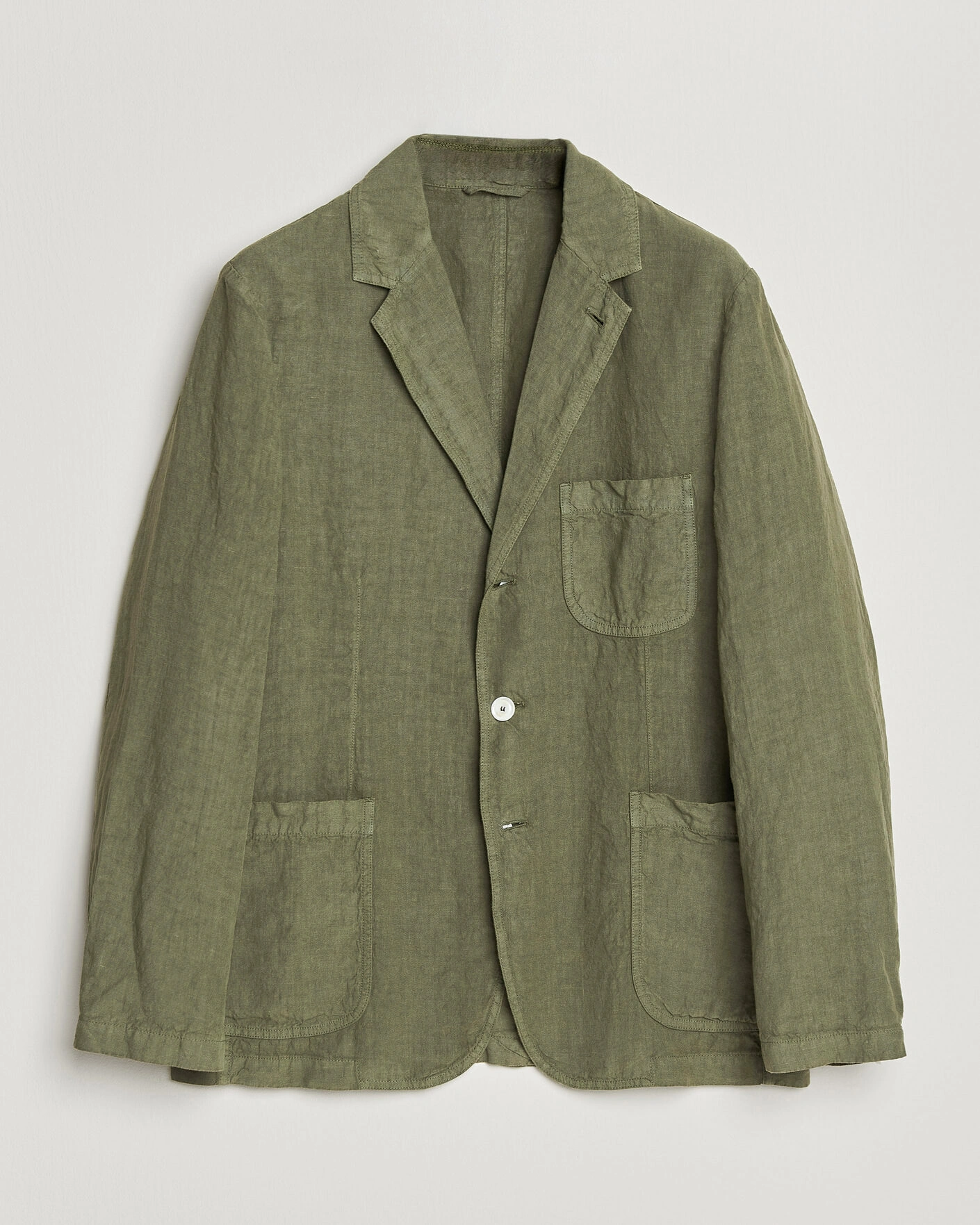 Uomini | Blazers | Aspesi | Samuraki Linen Blazer Military