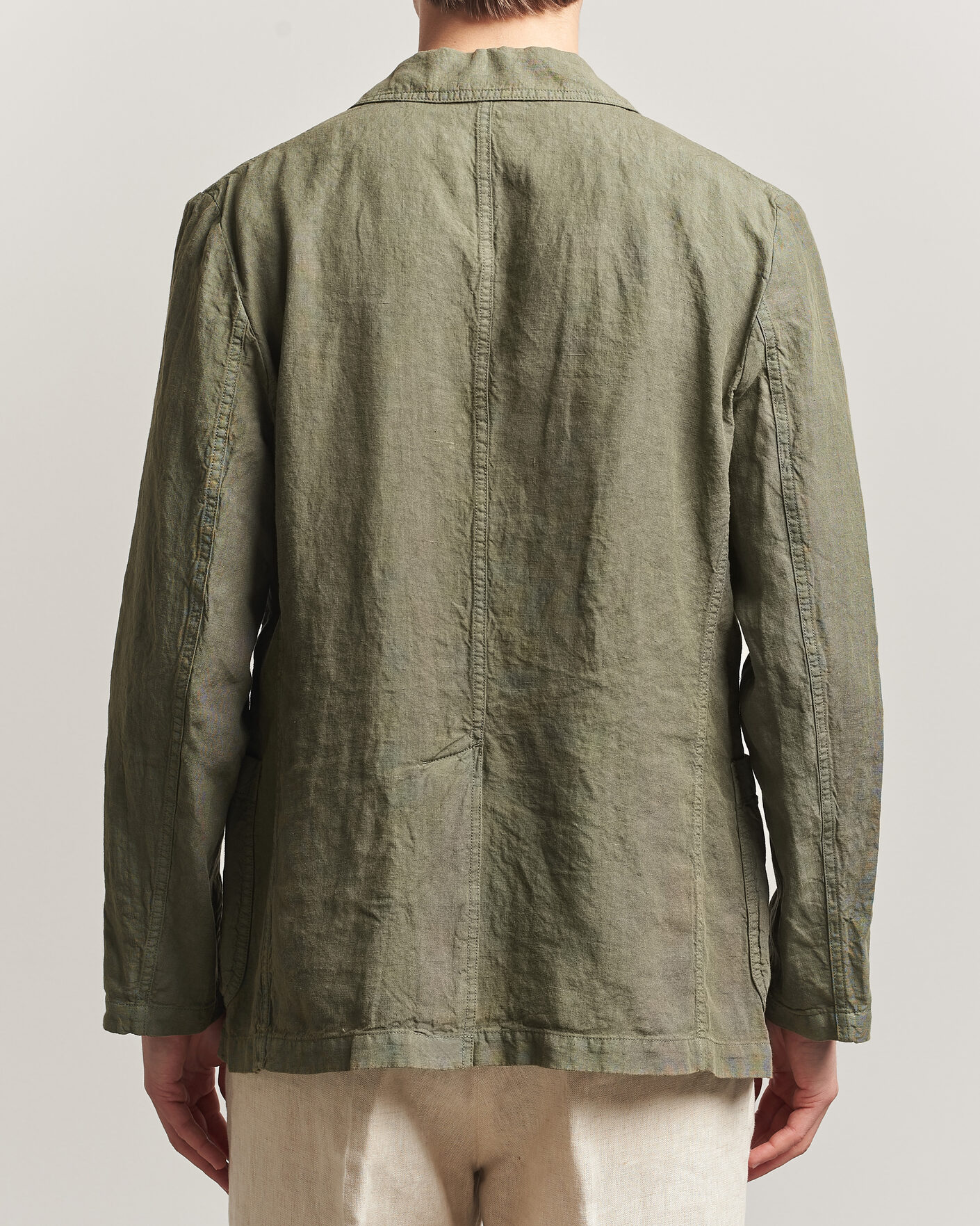 Uomini | Blazers | Aspesi | Samuraki Linen Blazer Military