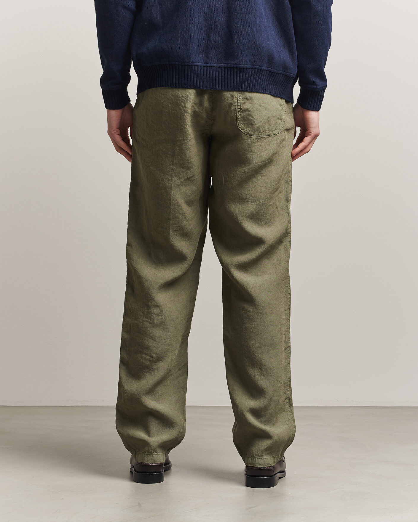 Uomini | Pantaloni | Aspesi | Ventura Linen Pants Military