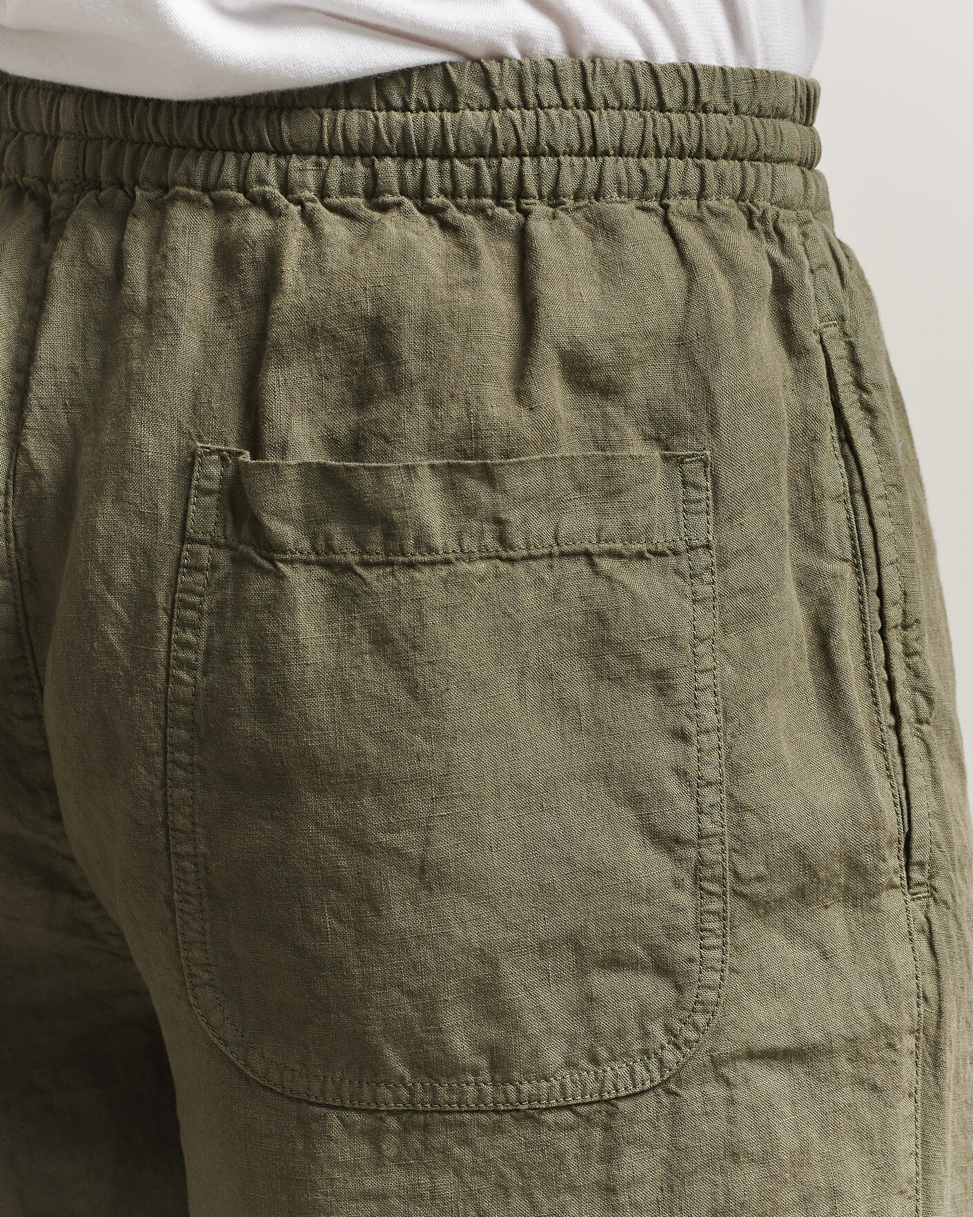 Uomini | Pantaloni | Aspesi | Ventura Linen Pants Military