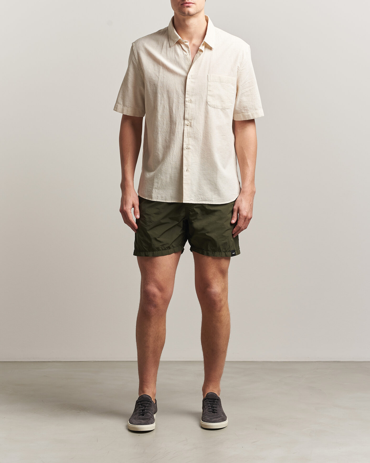 Uomini | Costumi da bagno | Aspesi | Caprese Nylon Swim Trunks Military