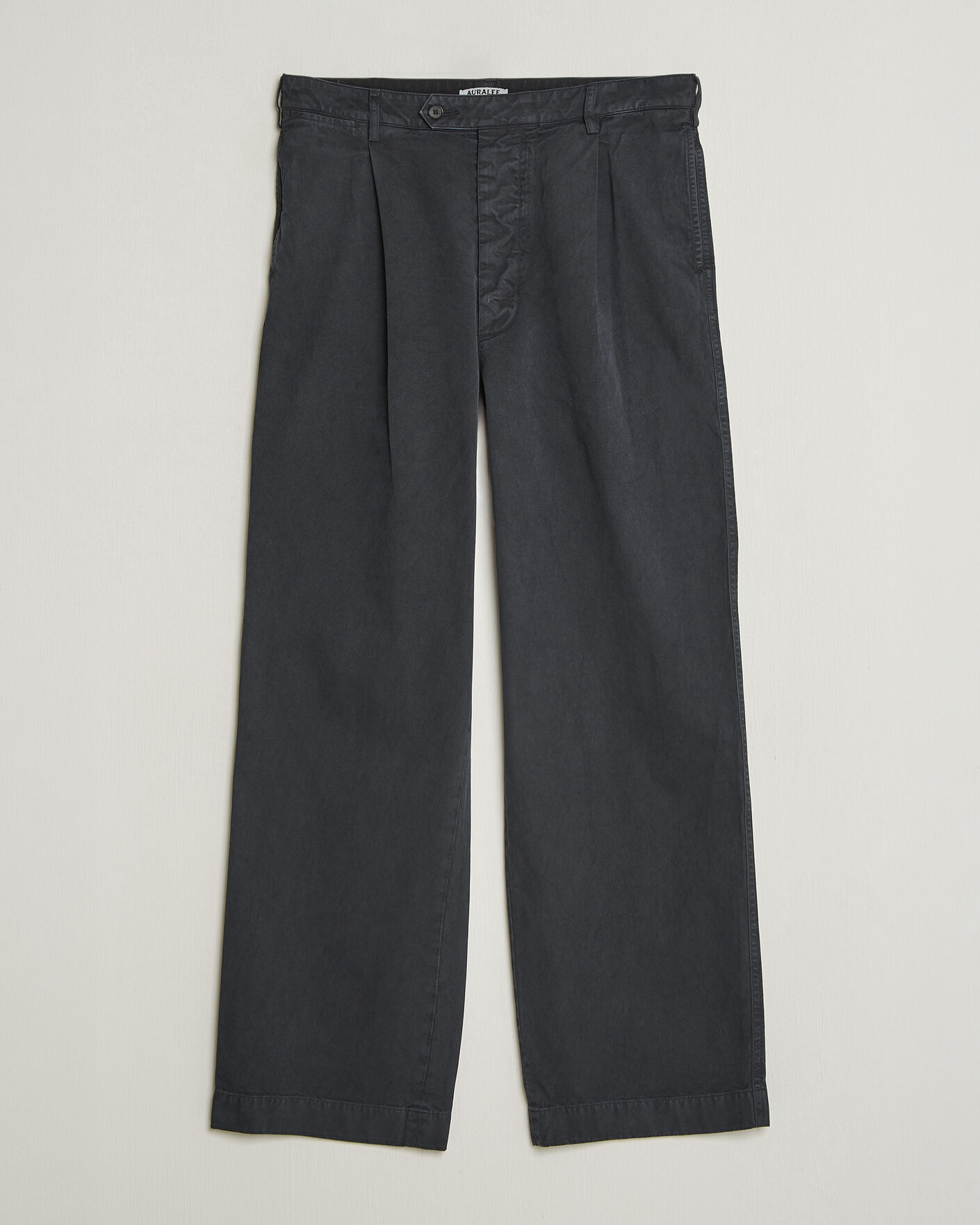 Uomini | Pantaloni | Auralee | Garment Dyed Finx Chinos Black
