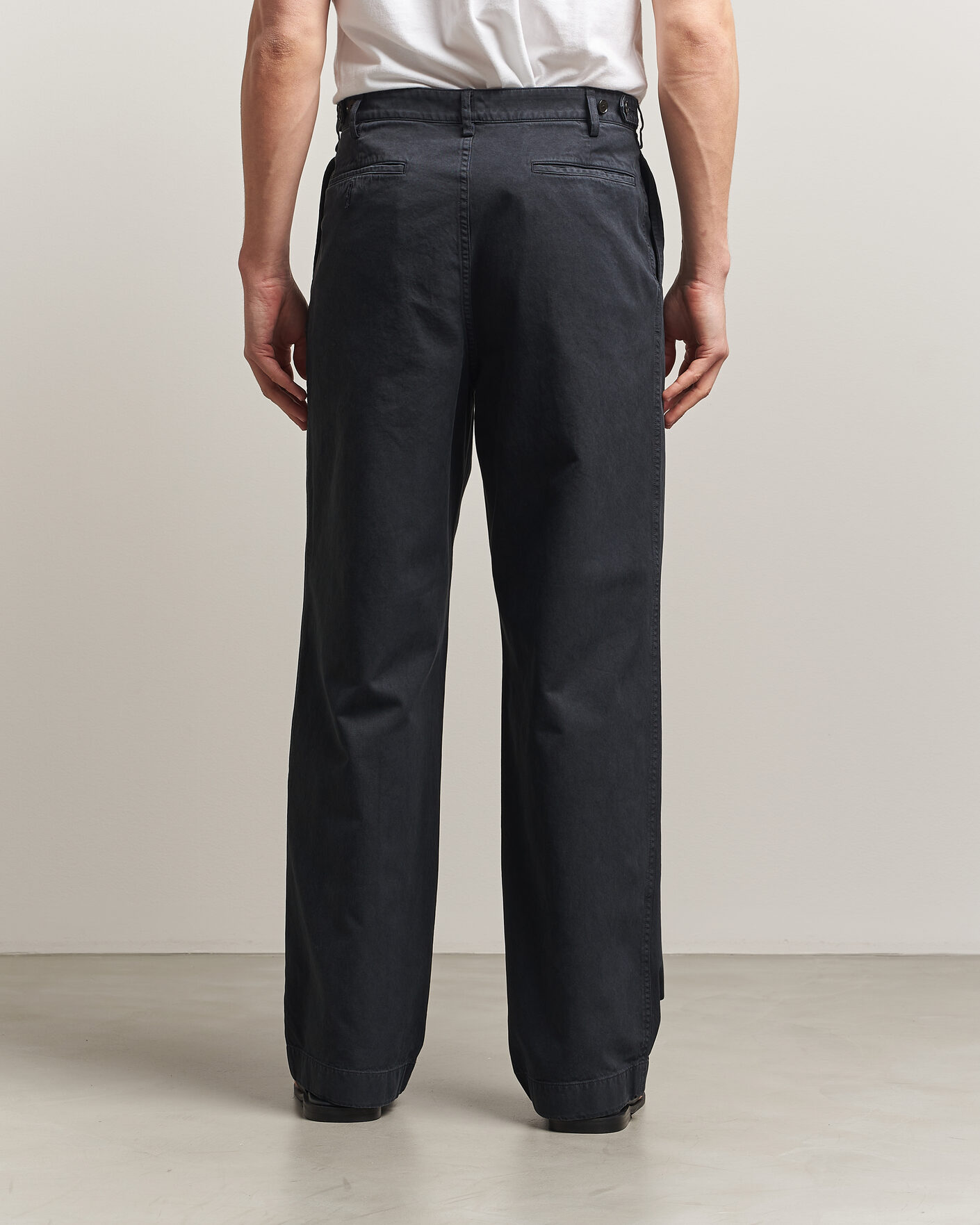 Uomini | Pantaloni | Auralee | Garment Dyed Finx Chinos Black