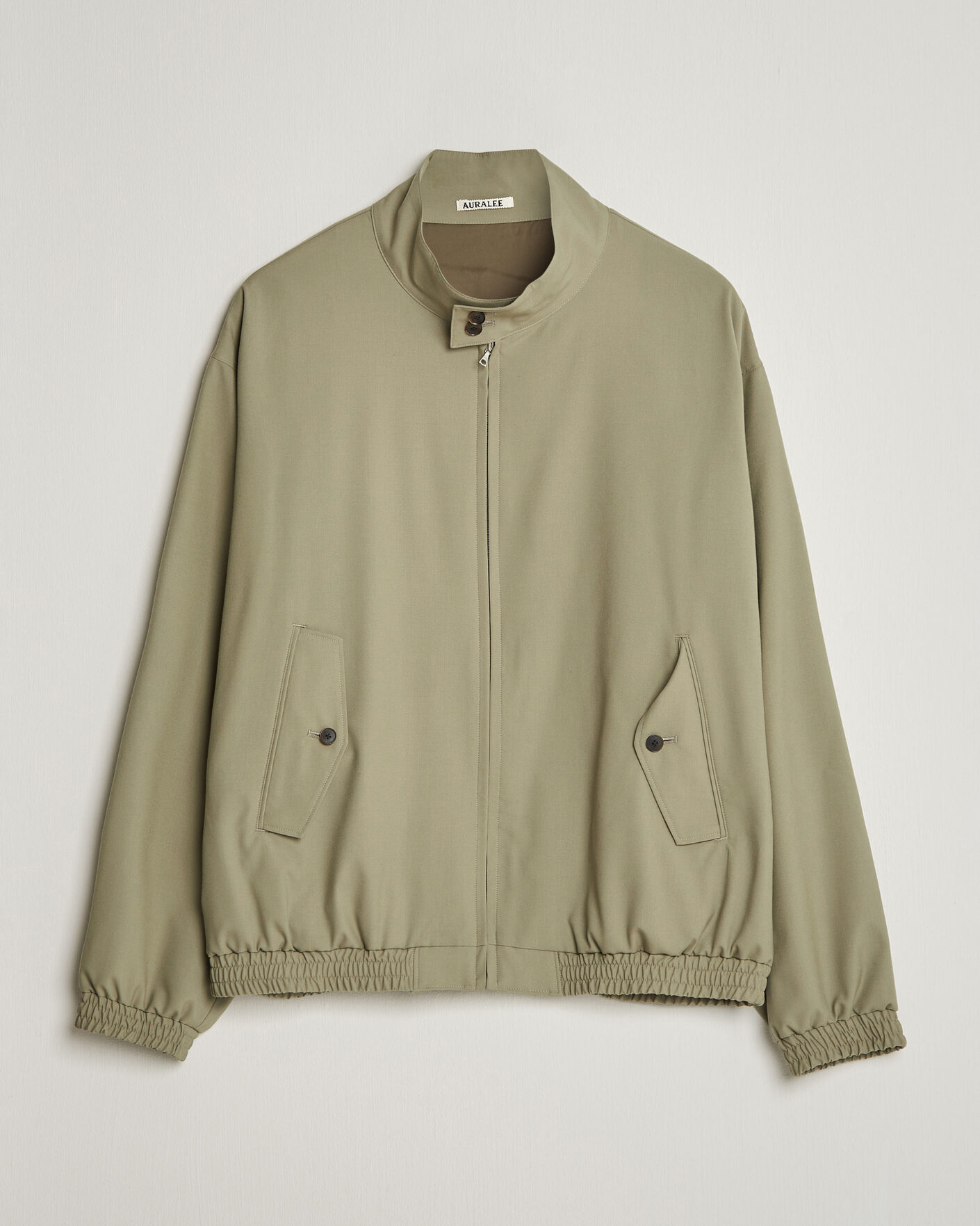 Uomini | Giacche | Auralee | Wool Zip Bomber Jacket Light Khaki