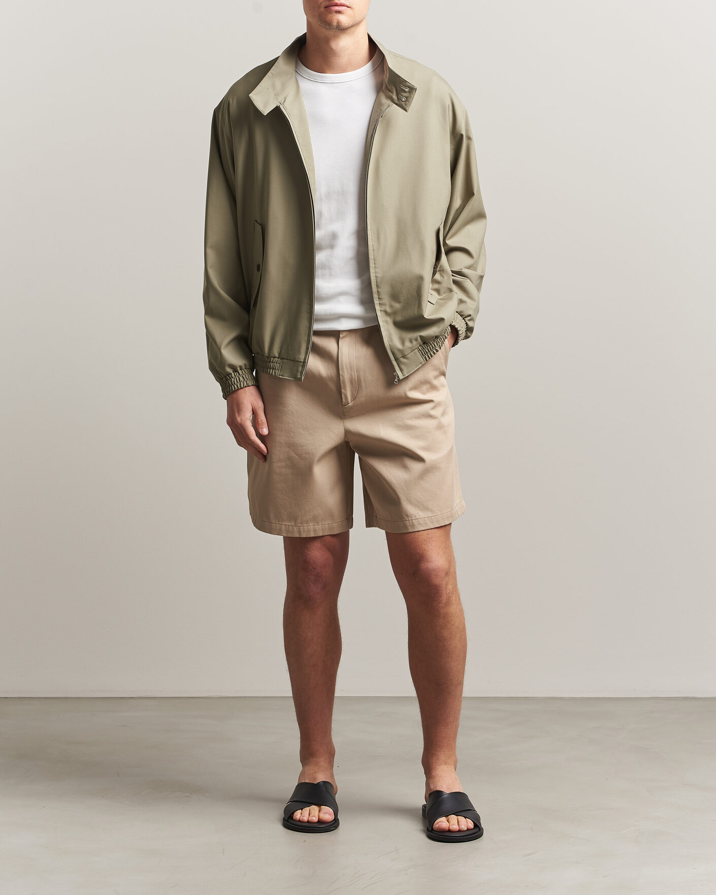 Uomini | Giacche | Auralee | Wool Zip Bomber Jacket Light Khaki