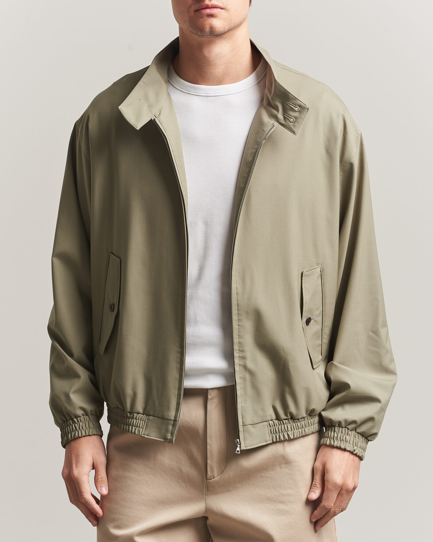 Uomini | Giacche | Auralee | Wool Zip Bomber Jacket Light Khaki