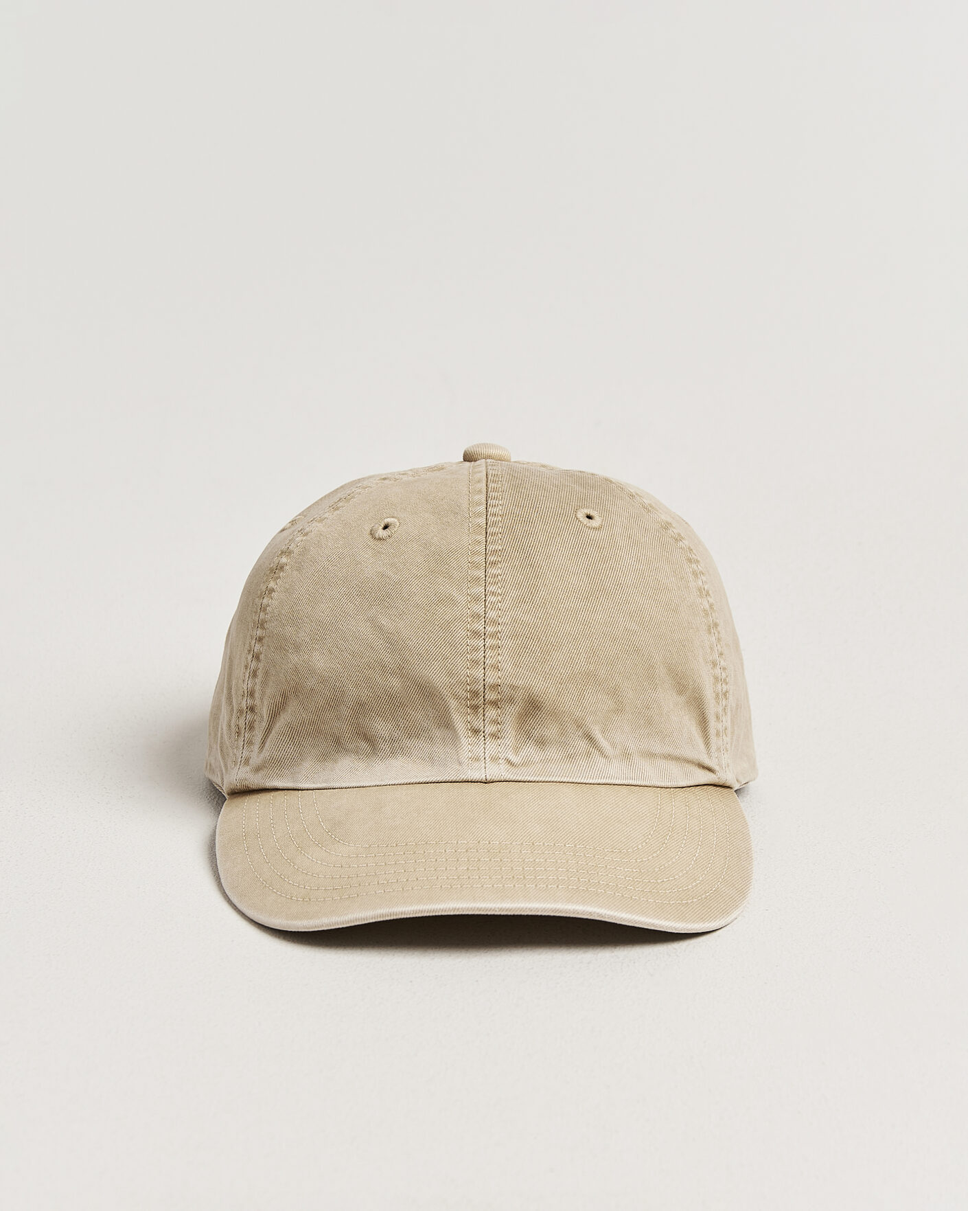 Uomini | Cappelli & Berretti | Auralee | Garment Dyed Finx Baseball Cap Light Beige