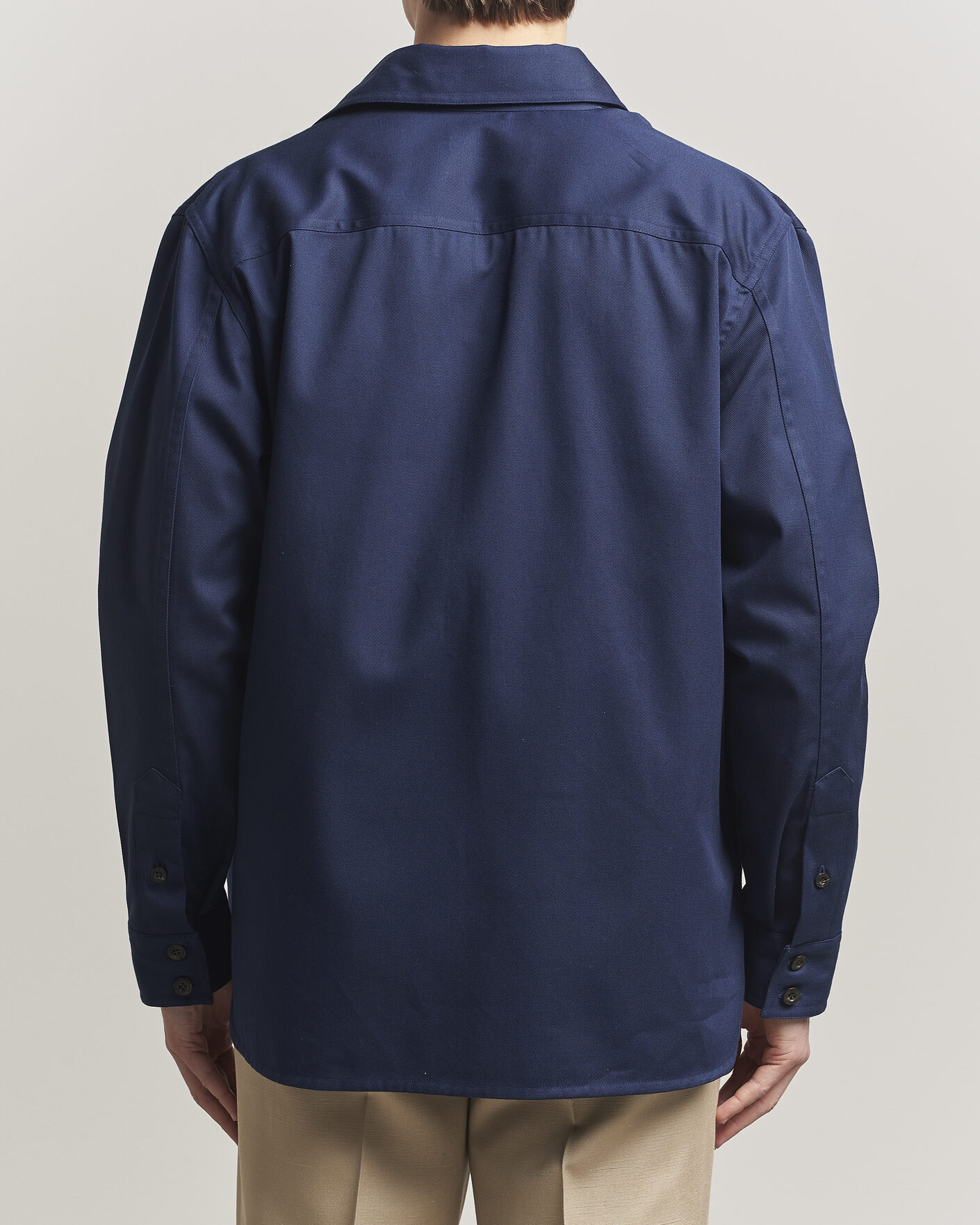 Uomini | Camicie | Caruso | Twill Cotton Overshirt Navy