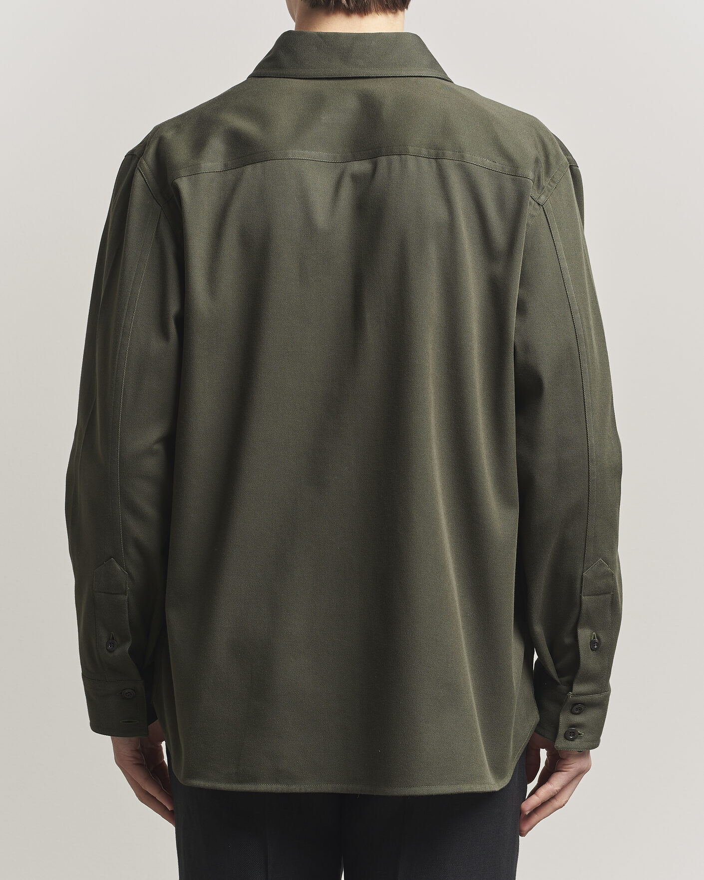 Uomini | Camicie | Caruso | Twill Cotton Overshirt Dark Green