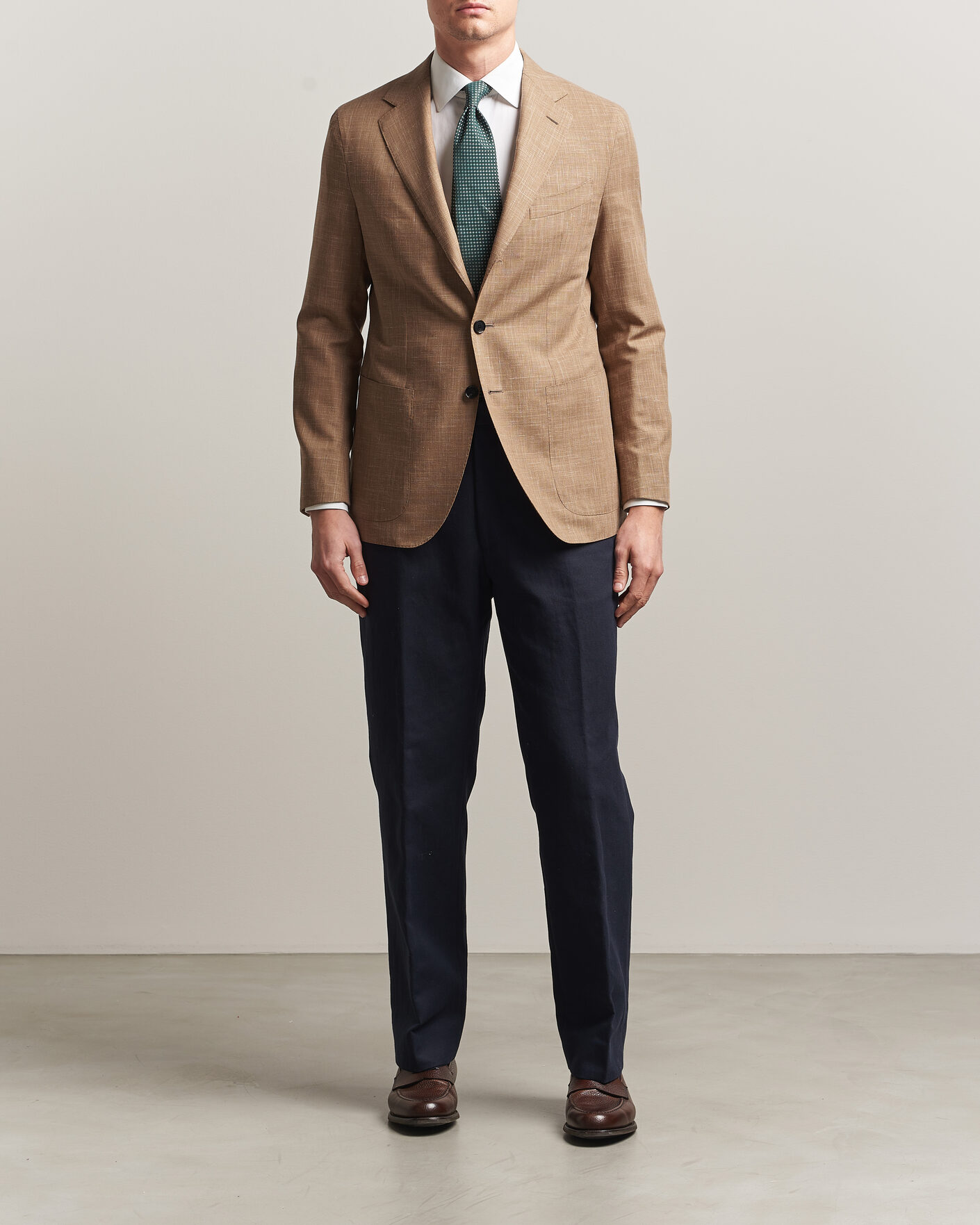 Uomini | Blazers | Caruso | Aida Wool/Silk Blazer Brown