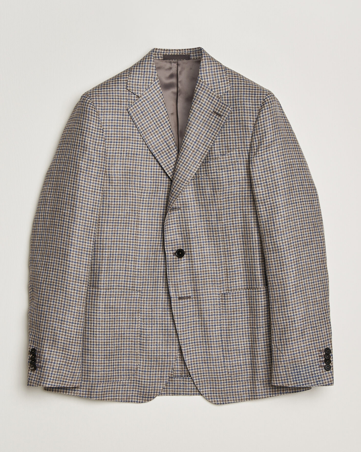 Uomini | Blazers | Caruso | Aida Linen/Wool Blazer Navy/Grey Check