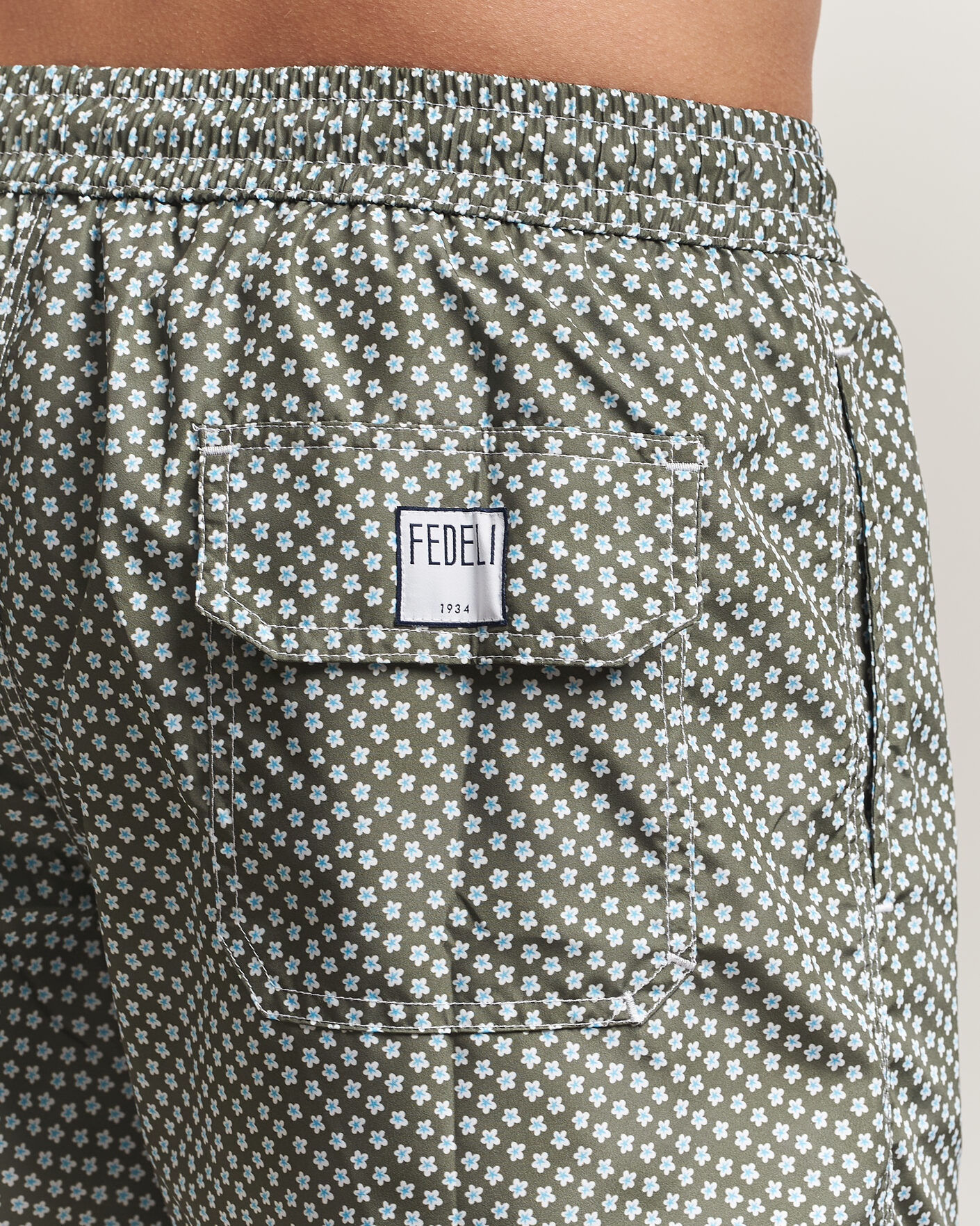 Uomini | Costumi da bagno | Fedeli | Madeira Swim Trunk Green Flowers