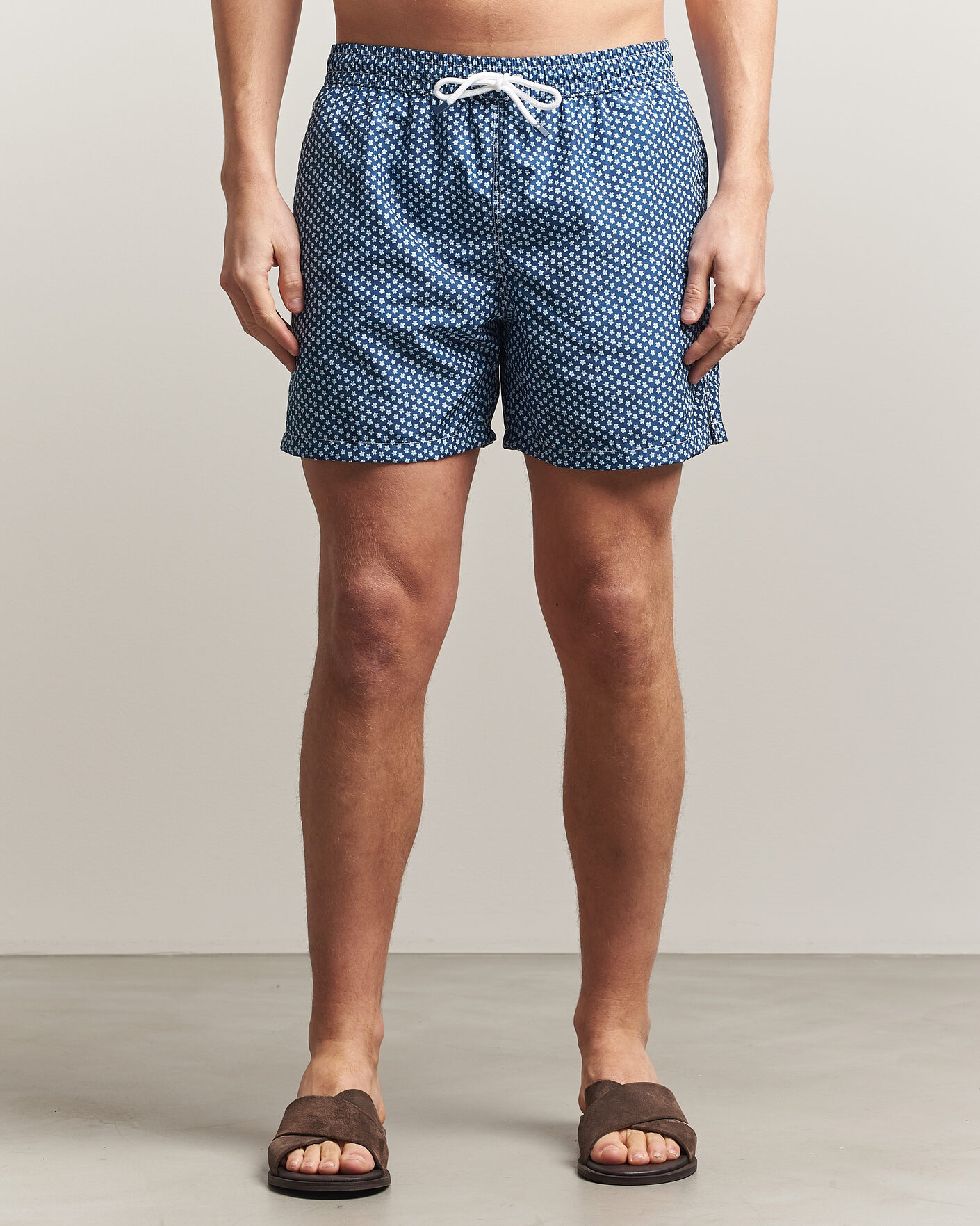 Uomini | Costumi da bagno | Fedeli | Madeira Swim Trunk Blue Flowers