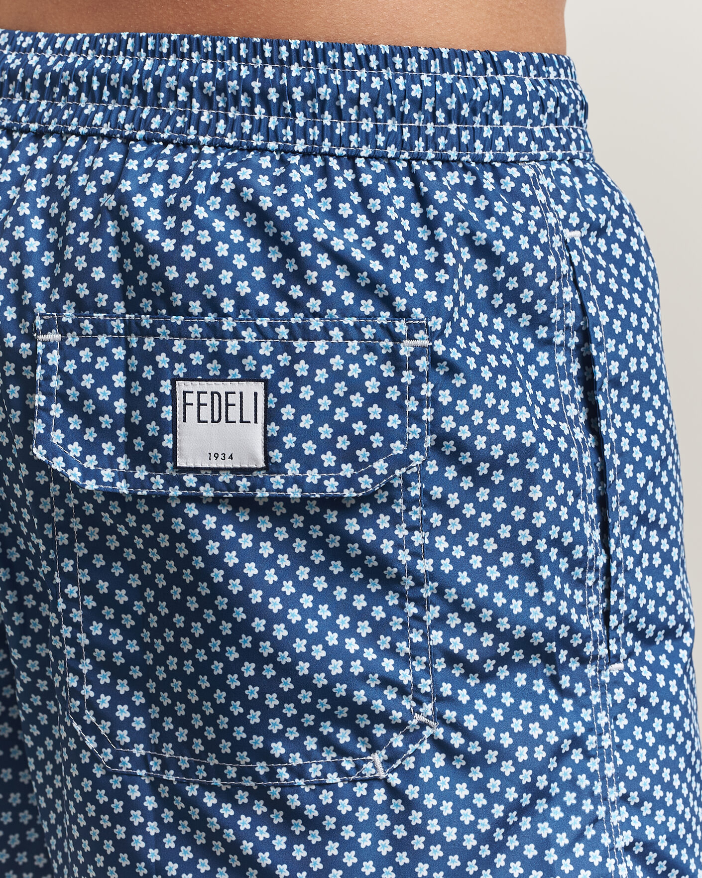Uomini | Costumi da bagno | Fedeli | Madeira Swim Trunk Blue Flowers