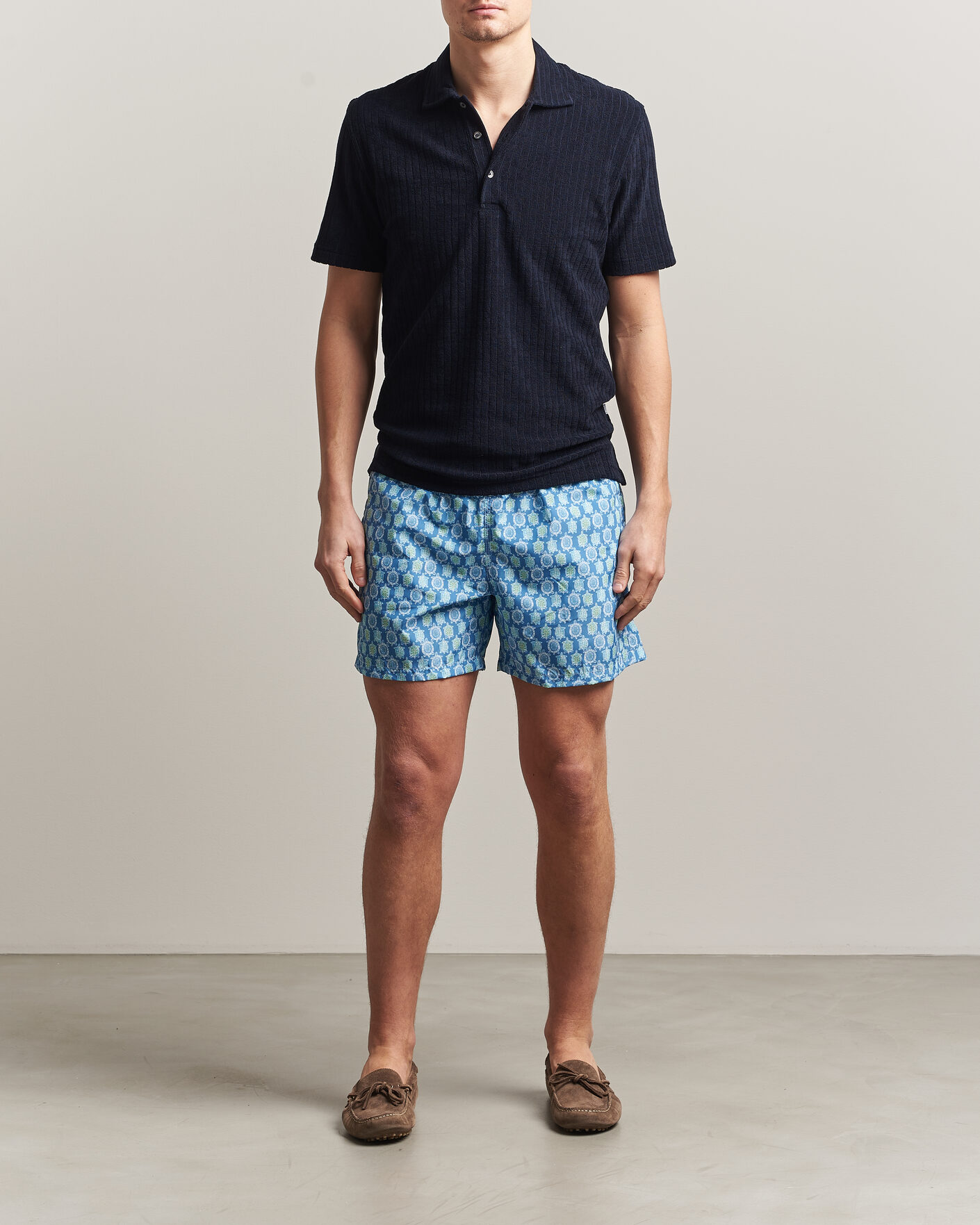 Uomini | Costumi da bagno | Fedeli | Madeira Swim Trunk Blue Turtles