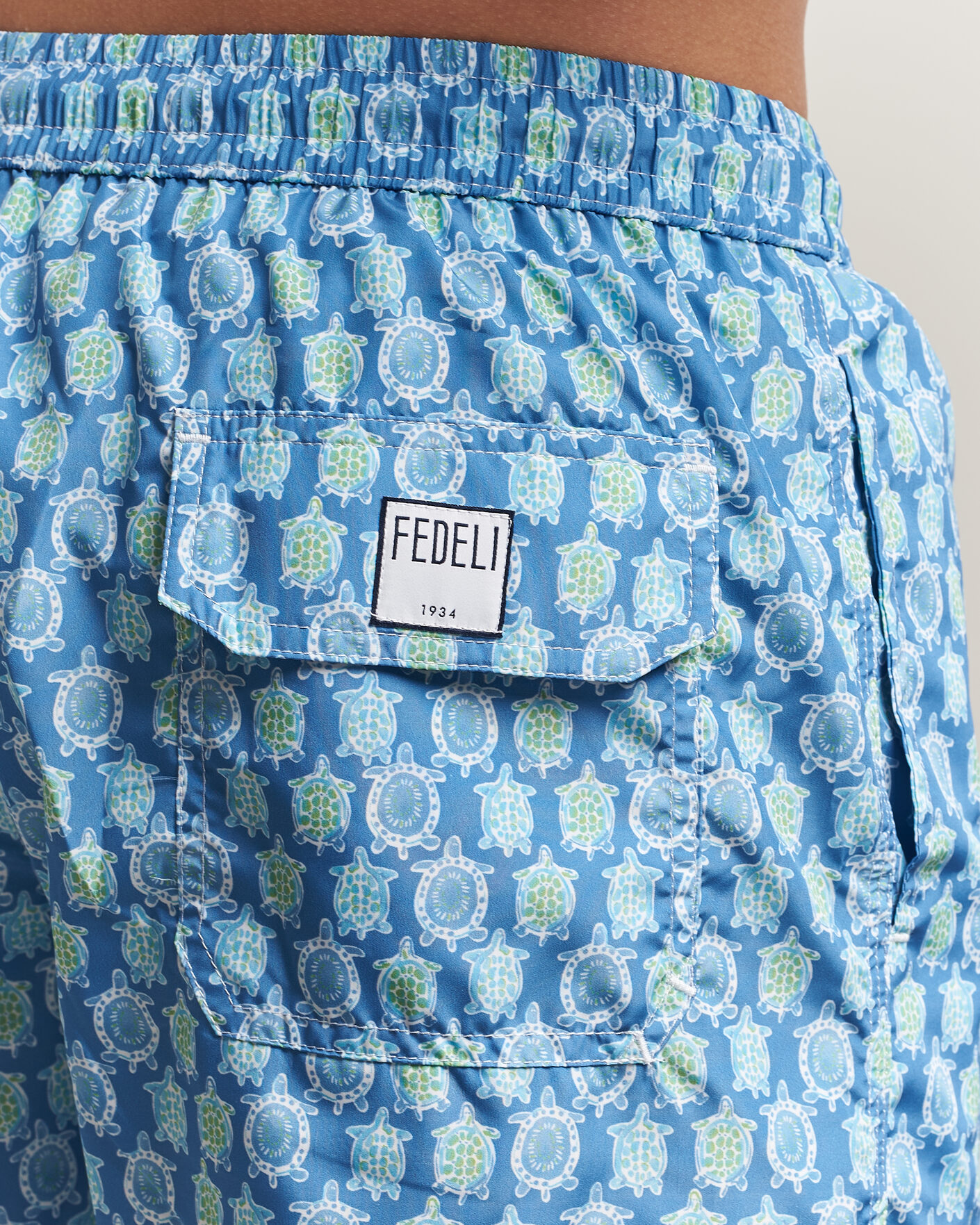 Uomini | Costumi da bagno | Fedeli | Madeira Swim Trunk Blue Turtles