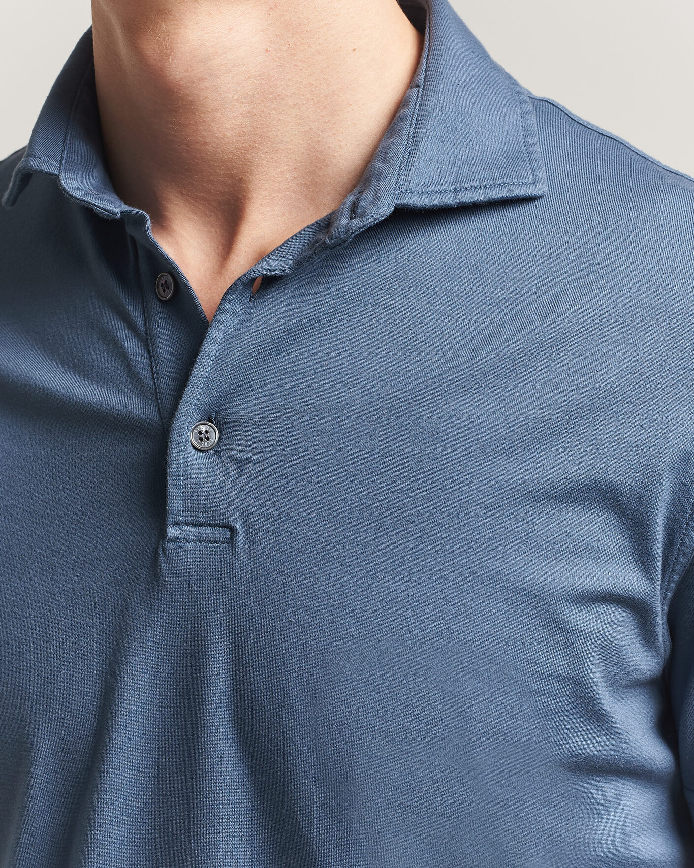 Uomini | Polo | Fedeli | Zero Organic Cotton Polo Steel Blue
