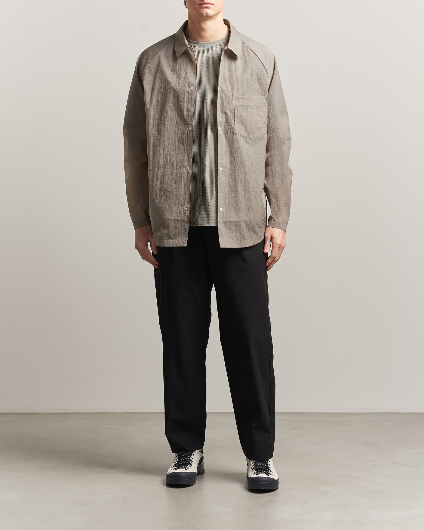 Uomini | Camicie | Goldwin | Nylon Wind Shirt Arid Beige