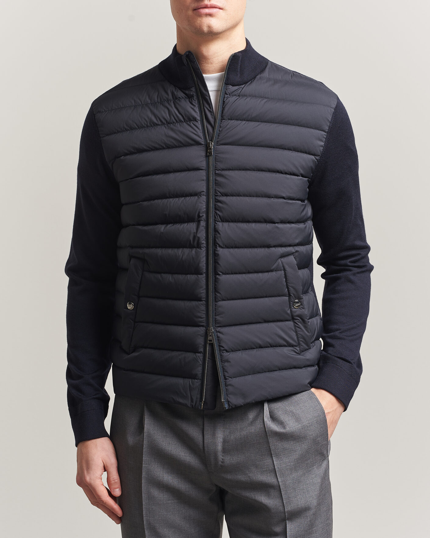 Uomini | Giacche | Herno | Luxury Hybrid Jacket Navy