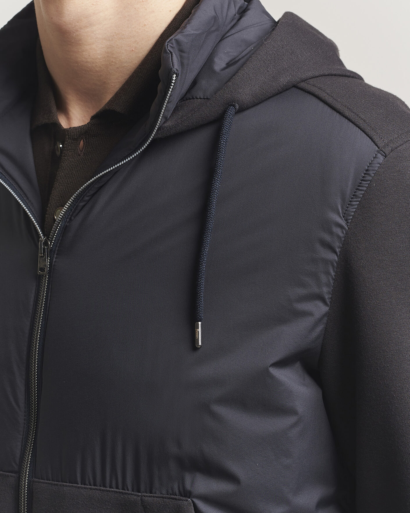 Uomini | Giacche | Herno | Hooded Hybrid Jacket Navy