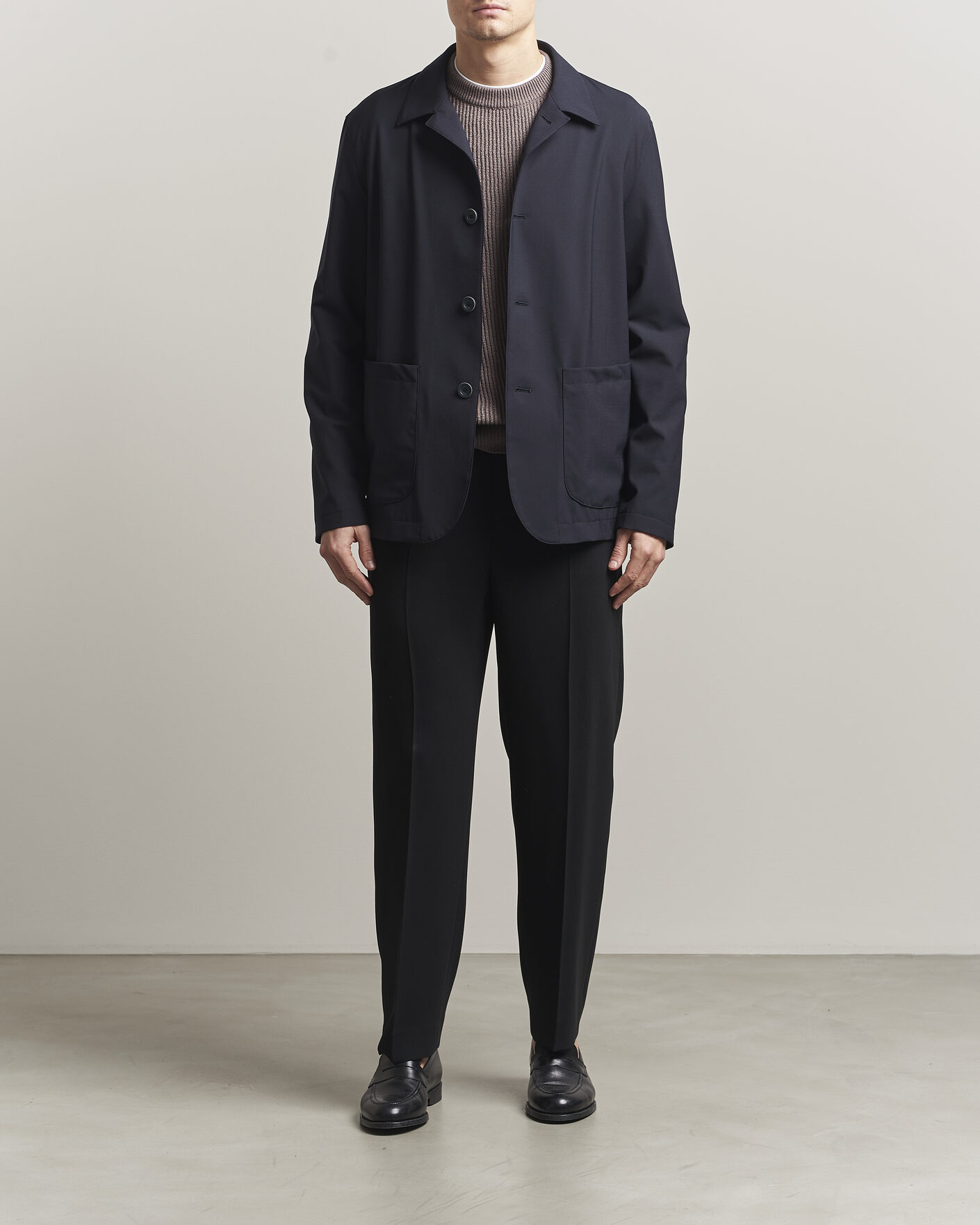 Uomini | Giacche | Herno | Travel Wool Chore Jacket Navy