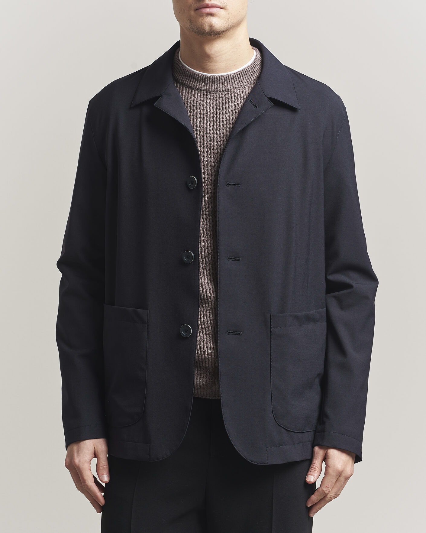 Uomini | Giacche | Herno | Travel Wool Chore Jacket Navy