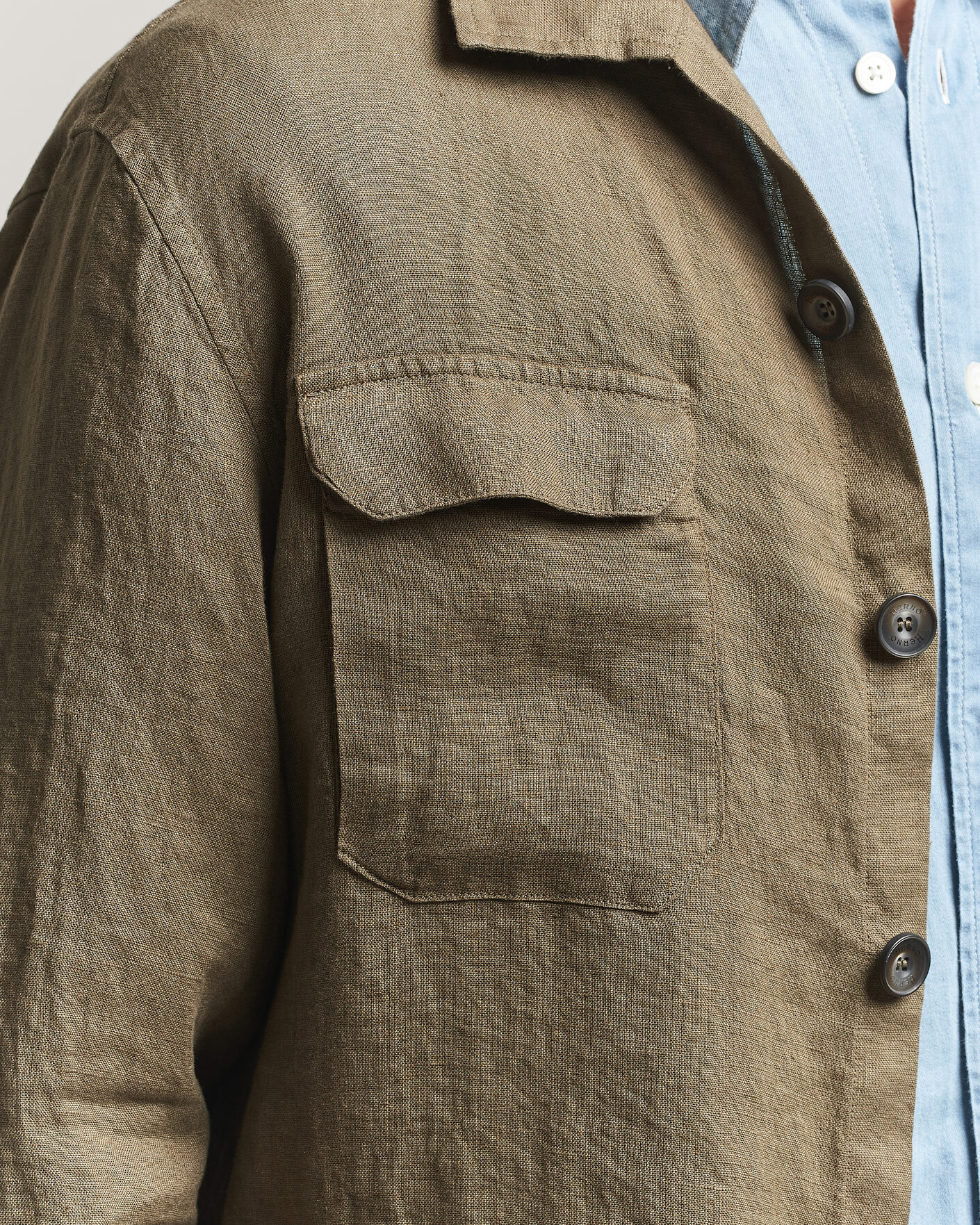 Uomini | Giacche | Herno | Linen Safari Jacket Military