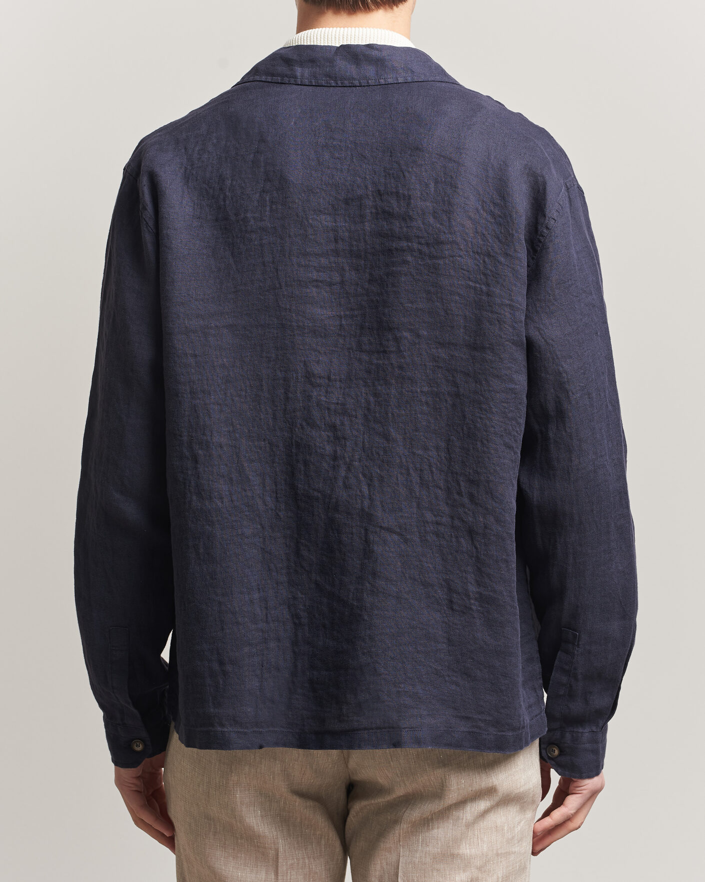 Uomini | Giacche | Herno | Linen Safari Jacket Navy