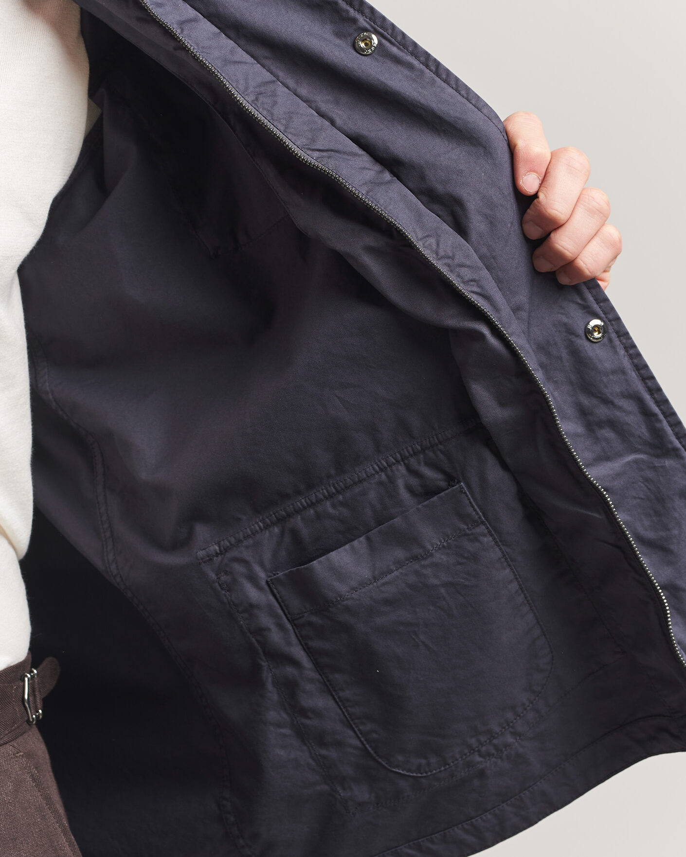 Uomini | Giacche | Herno | Washed Cotton Field Jacket Navy