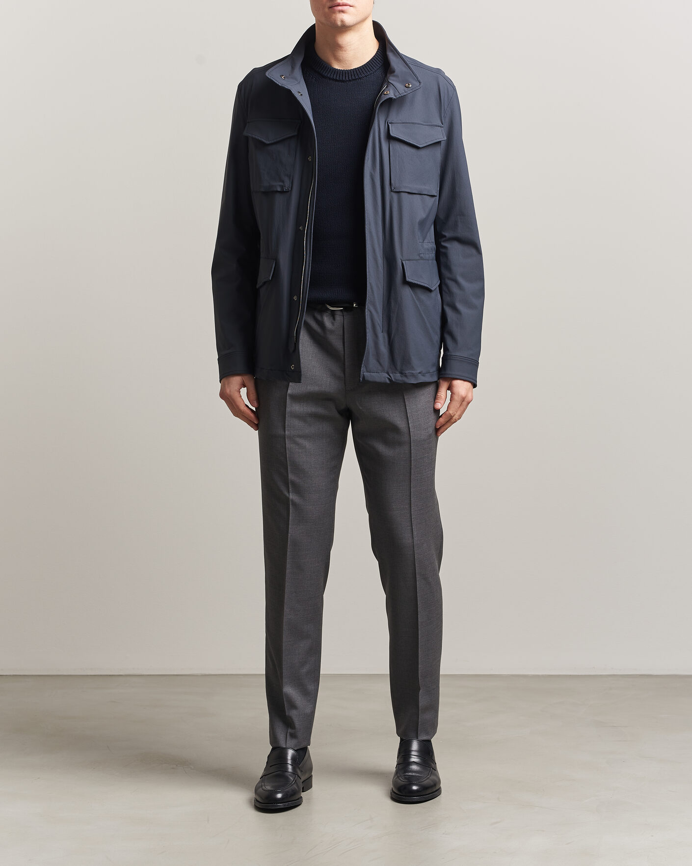 Uomini | Giacche | Herno | Soft Nylon Field Jacket Navy