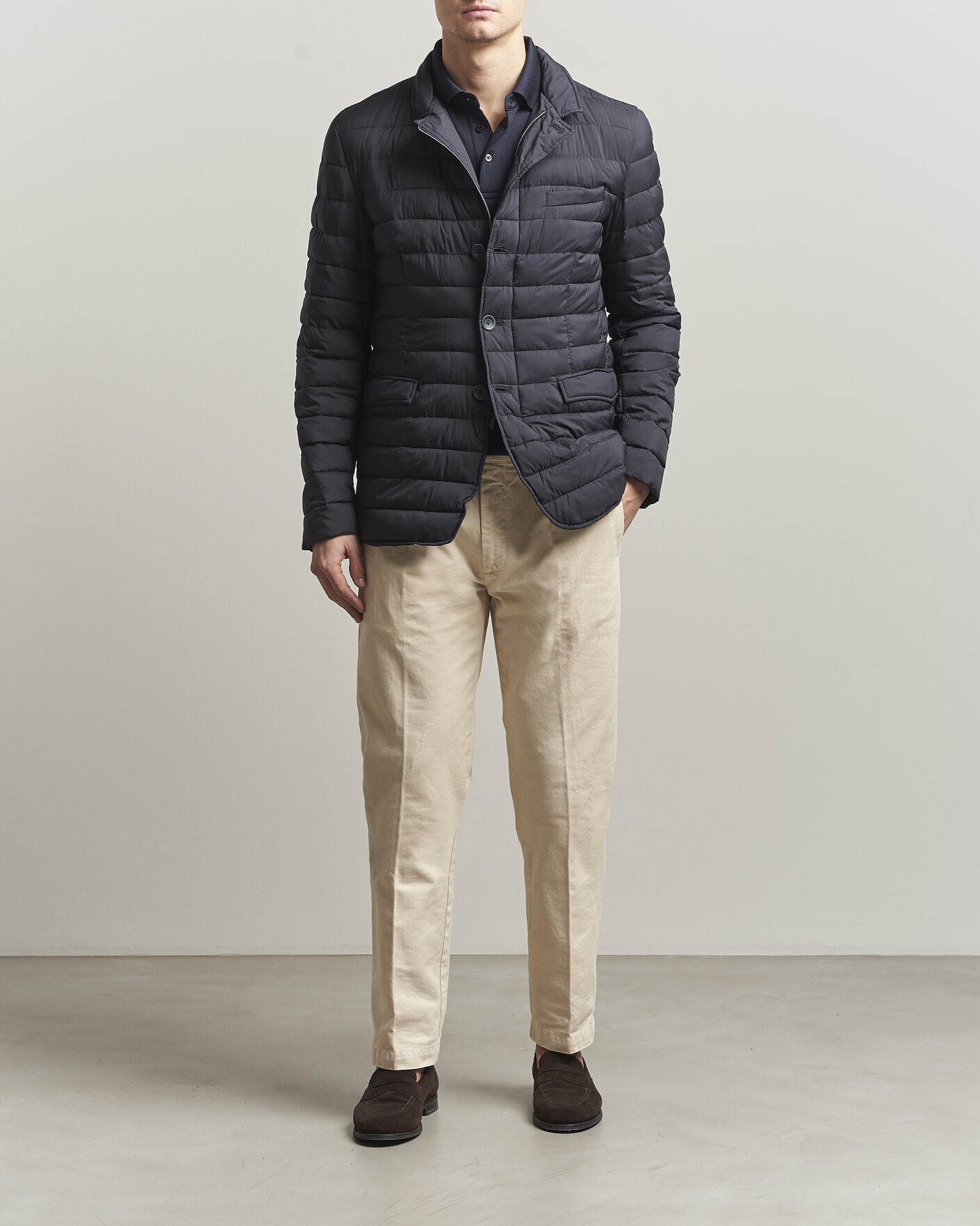 Uomini | Giacche | Herno | Nuage Matt Nylon Blazer Navy