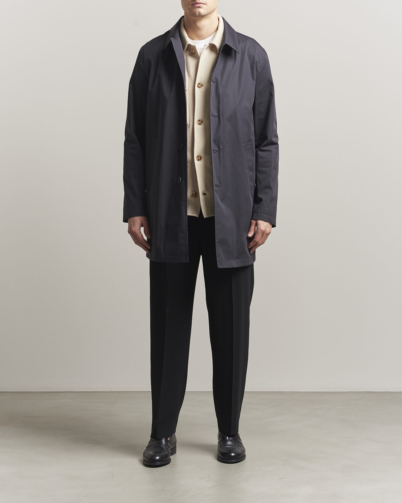 Uomini | Giacche | Herno | Cotton Car Coat Navy
