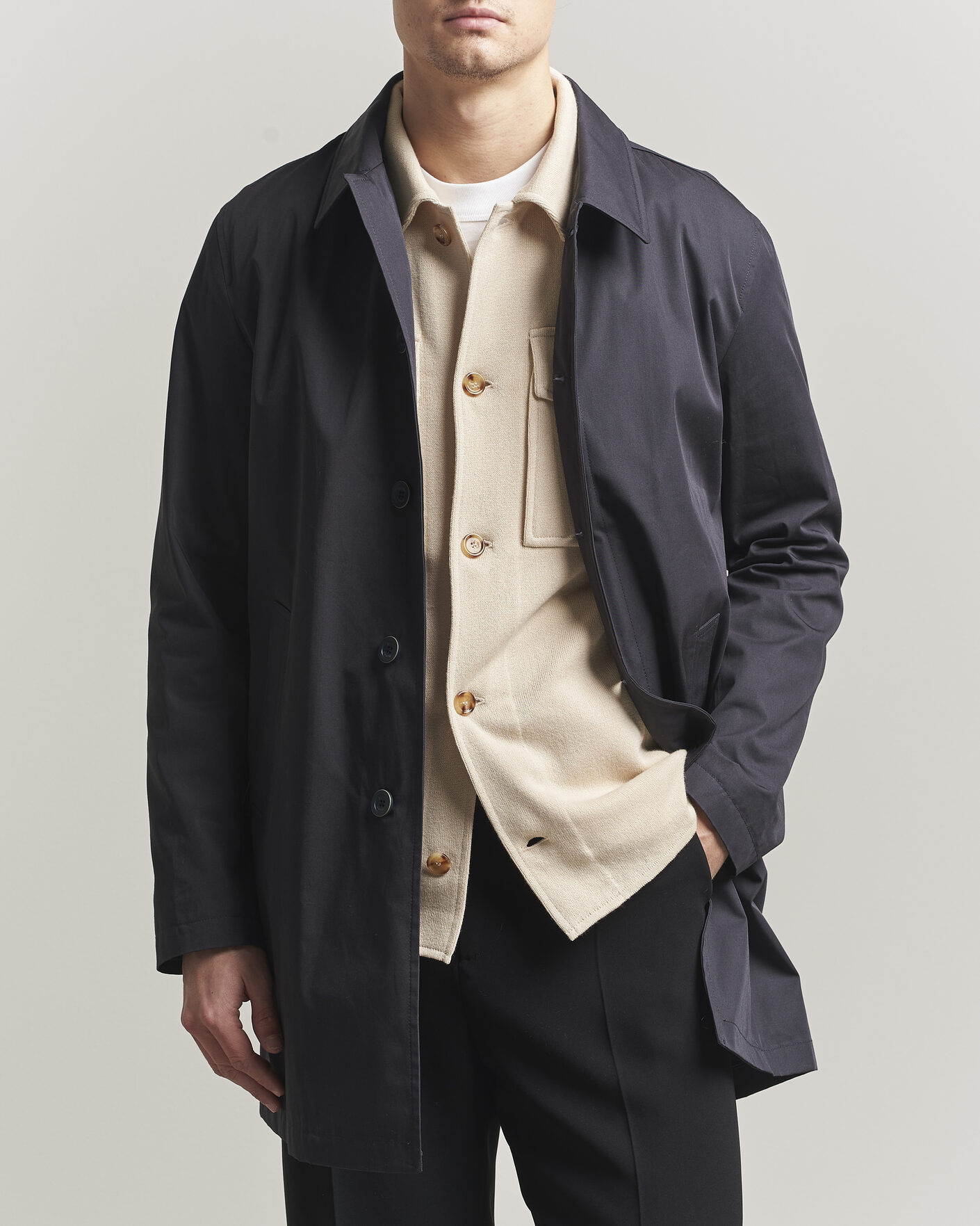 Uomini | Giacche | Herno | Cotton Car Coat Navy