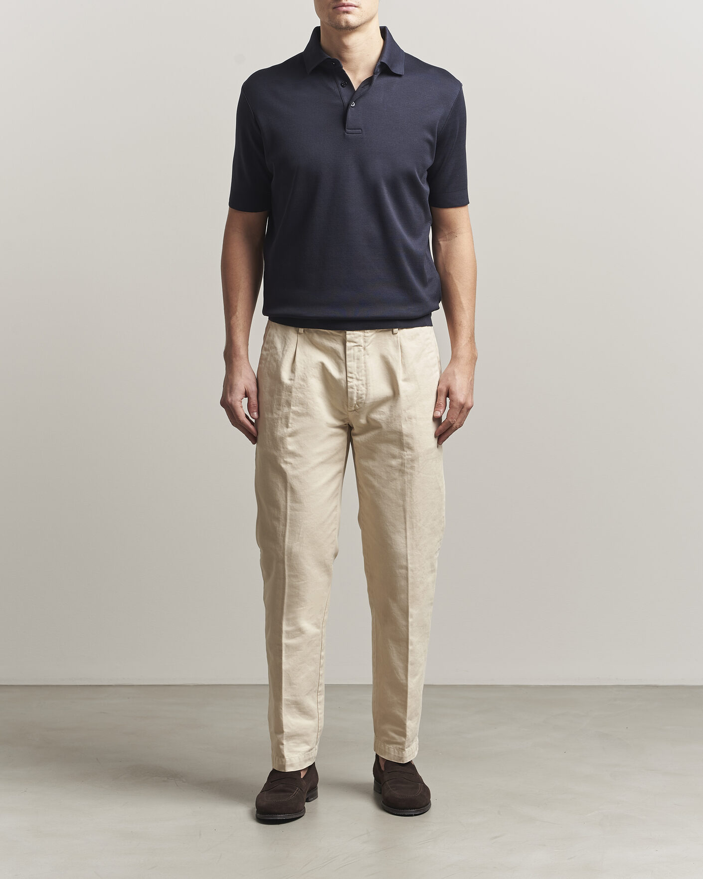 Uomini | Polo | Herno | Micro Piquet Polo Navy