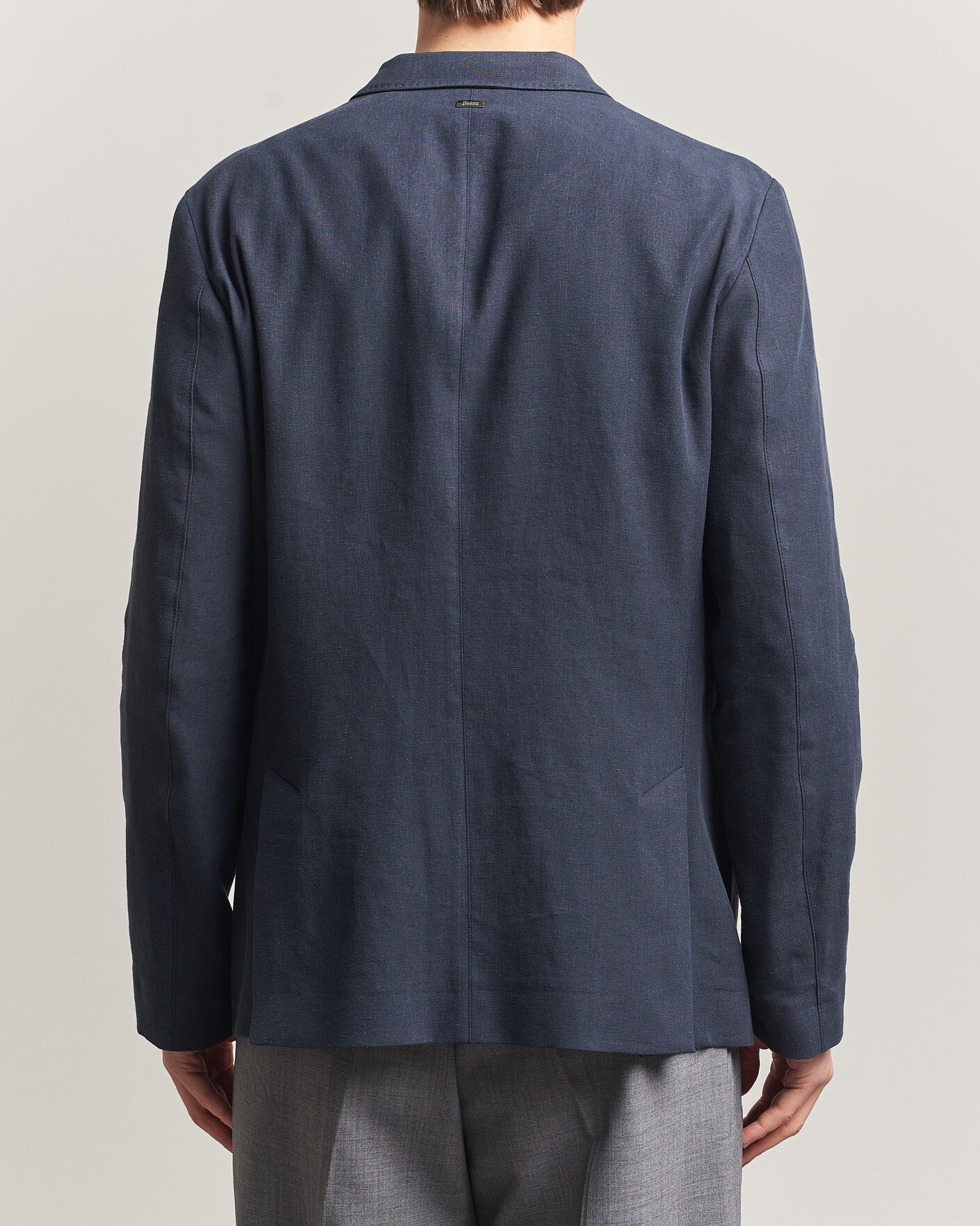 Uomini | Blazers | Herno | Cotton/Linen Blazer Navy
