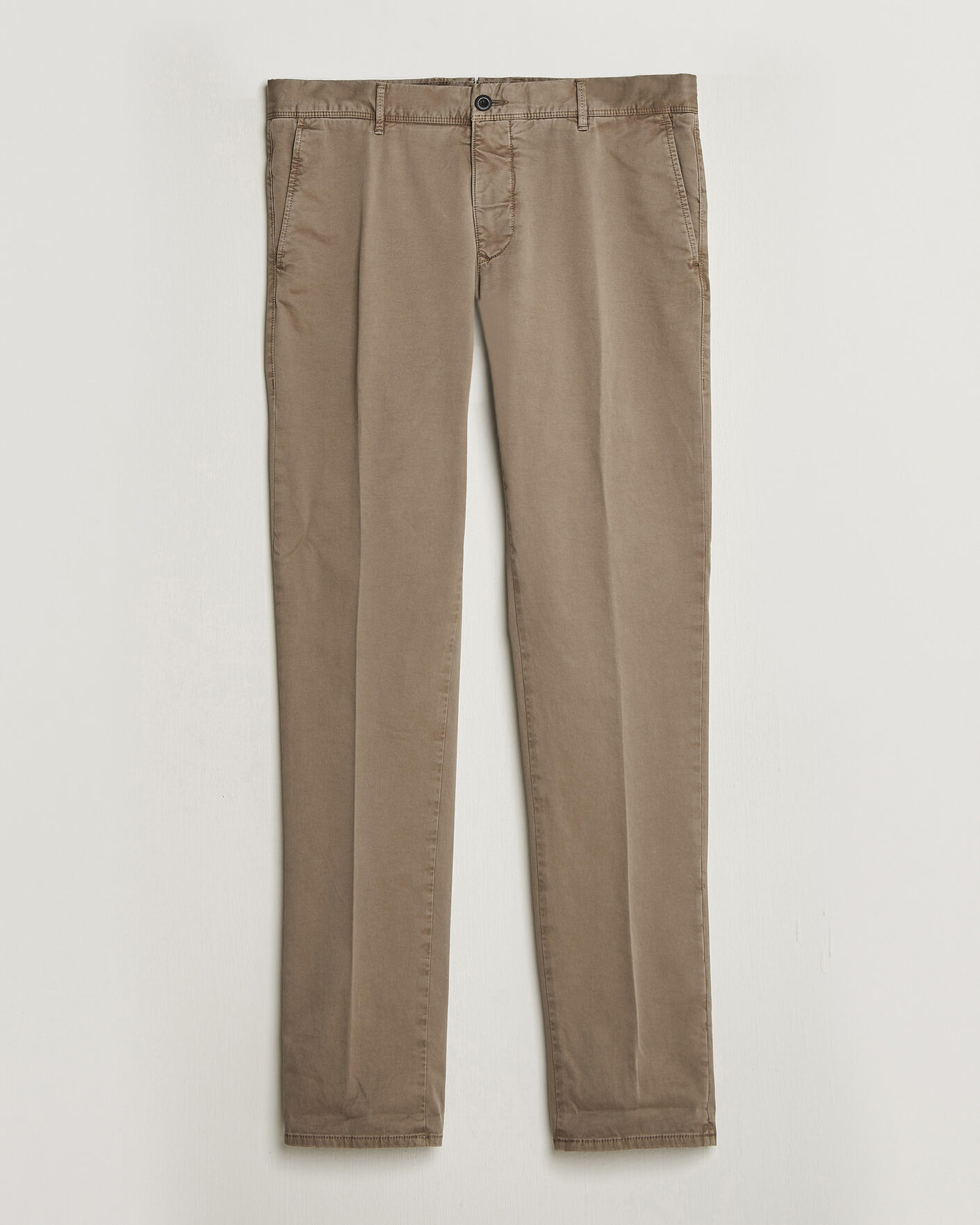 Uomini | Pantaloni | Incotex | Slim Fit Garment Dyed Slacks Taupe