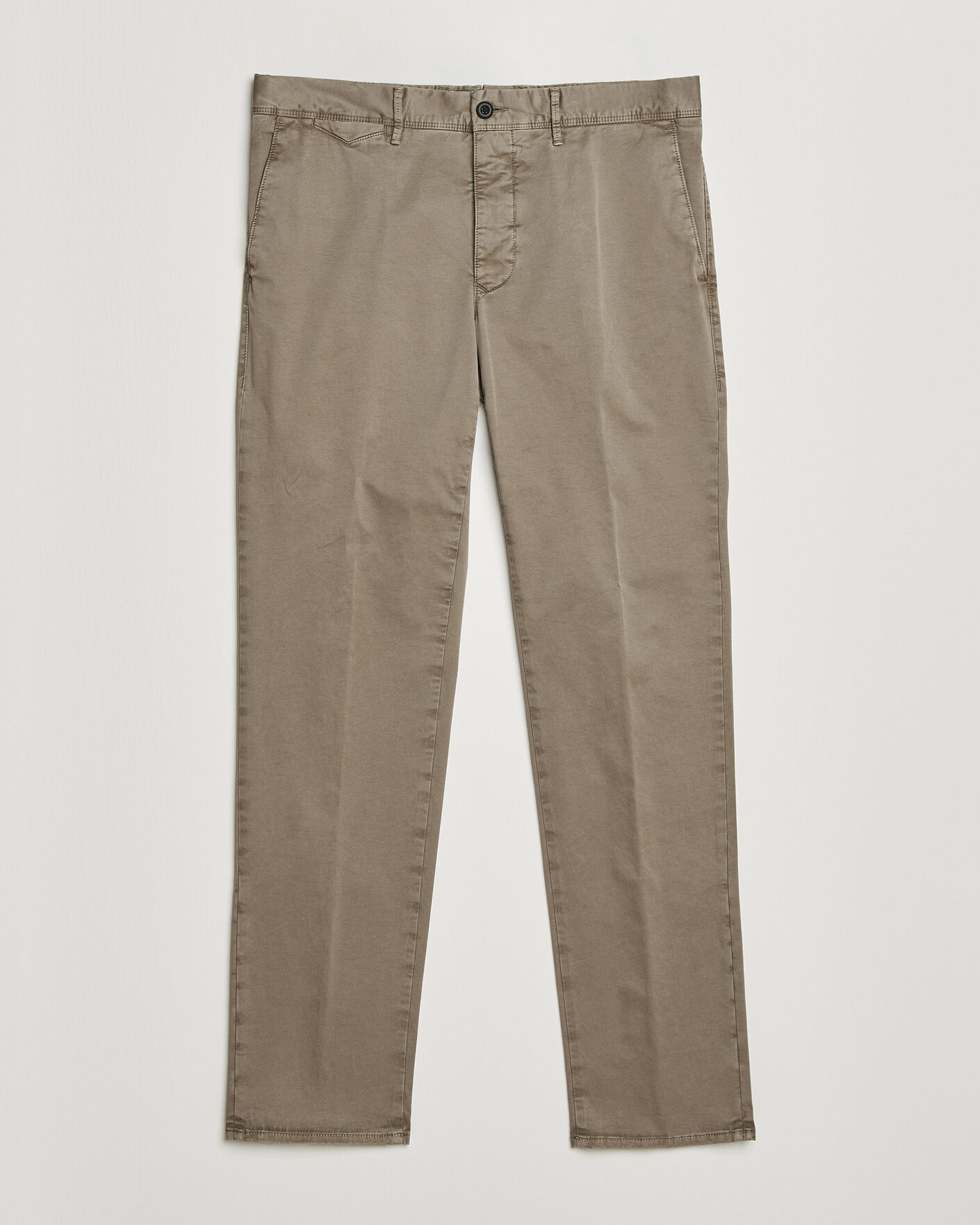 Uomini | Pantaloni | Incotex | Regular Fit Garment Dyed Slacks Brown