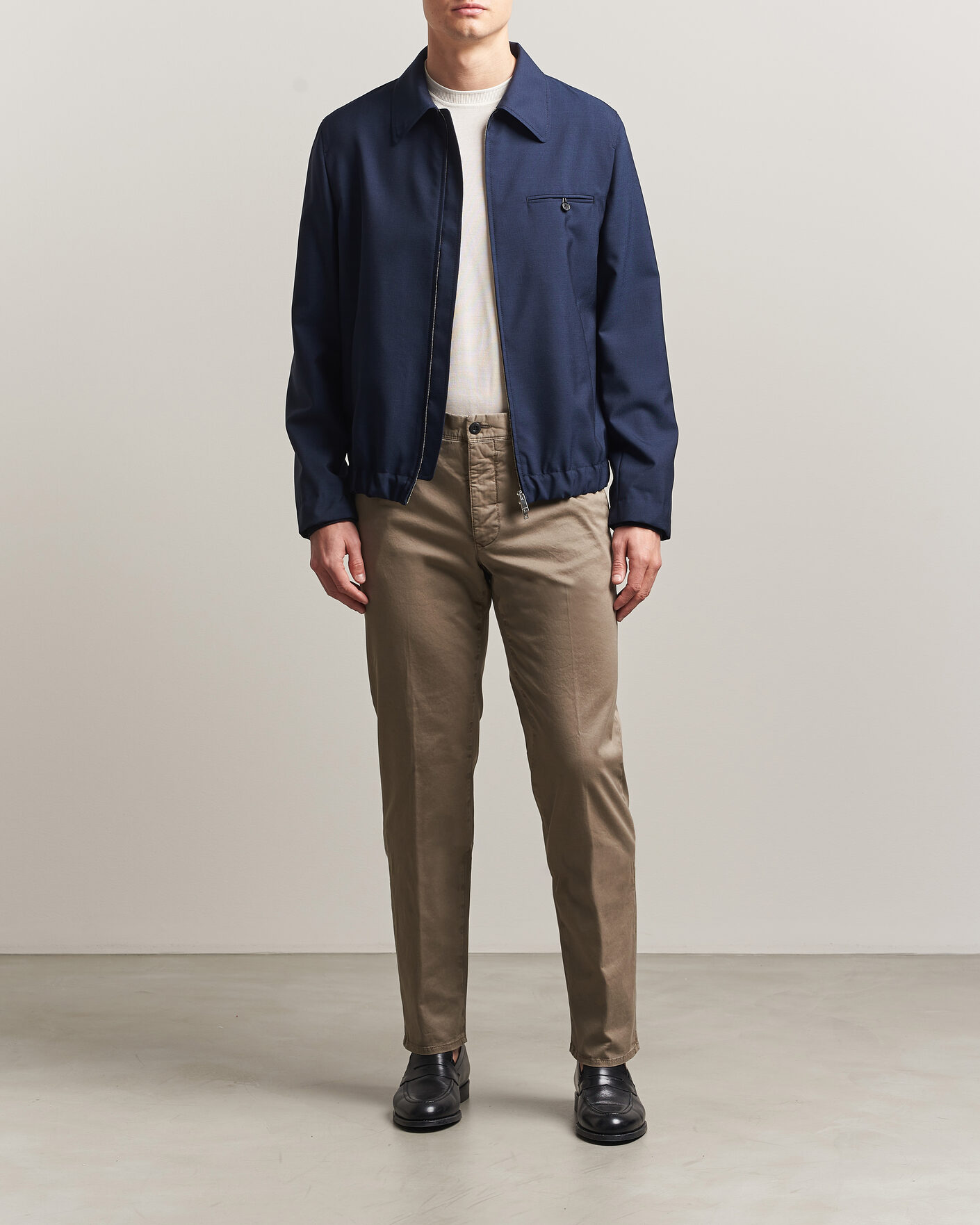 Uomini | Pantaloni | Incotex | Regular Fit Garment Dyed Slacks Brown