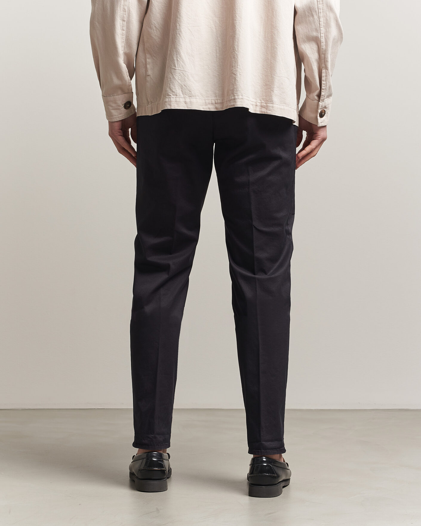 Uomini | Pantaloni | Incotex | Regular Fit Garment Dyed Slacks Navy