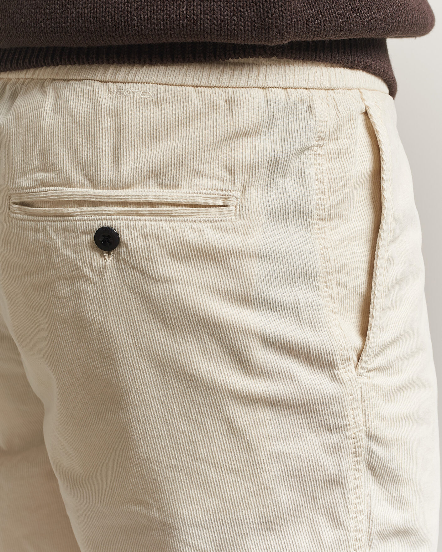 Uomini | Pantaloncini | Incotex | Baby Corduroy Drawstring Shorts Off White