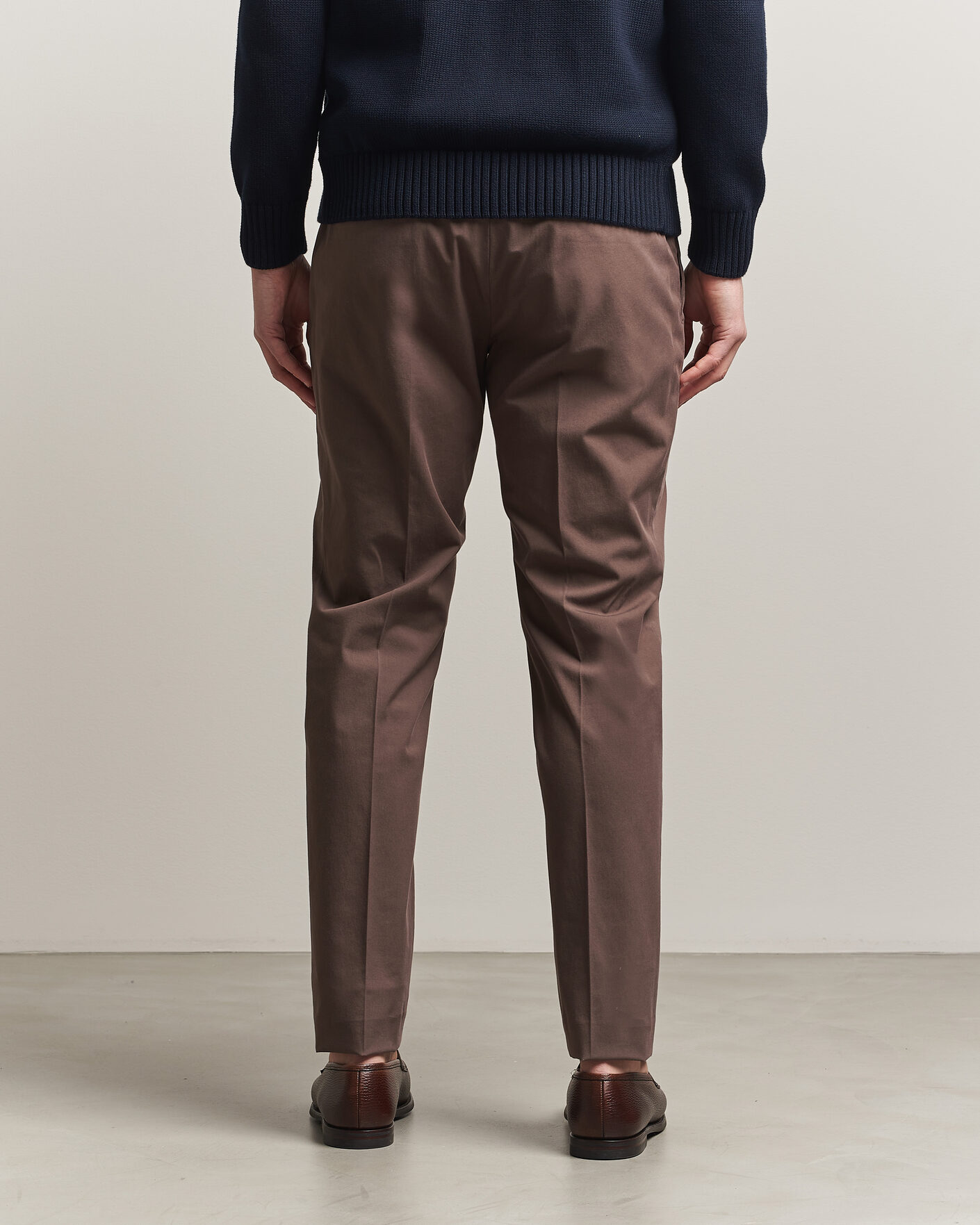 Uomini | Pantaloni | Incotex | Slim Fit Comfort Chinos Dark Brown