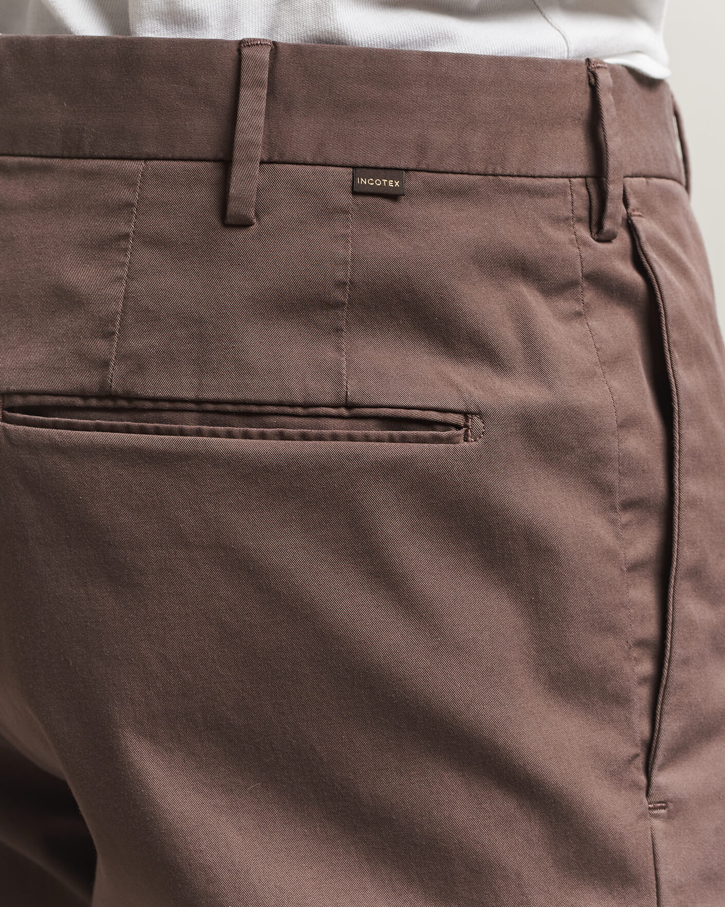 Uomini | Pantaloni | Incotex | Slim Fit Comfort Chinos Dark Brown